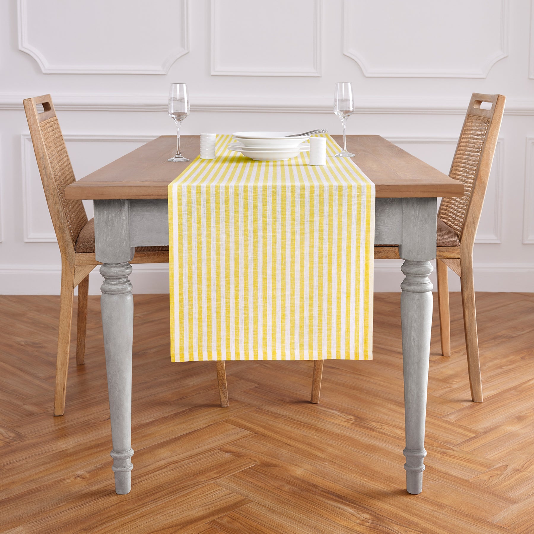 Amalfi Stripe Table Runner - 16 Inch & 18 Inch Wide - Perfect for Dining Tables, Buffets, and Holiday Decor - On Sale Now
