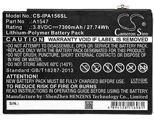 XPS Replacement Battery for Apple iPad 6 / iPad Air 2 (A1547, A1566, A1567) - Compatible with MGKL2LL/A & PN A1547 - Perfect for Home, Office & Travel Use