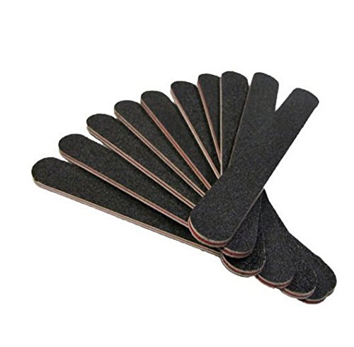 10 Pack Double Sided Nail Files - Professional Emery Boards for Manicure & Pedicure - Durable Straight Nail File Set - Perfect for Home, Salon & Travel Nail Care