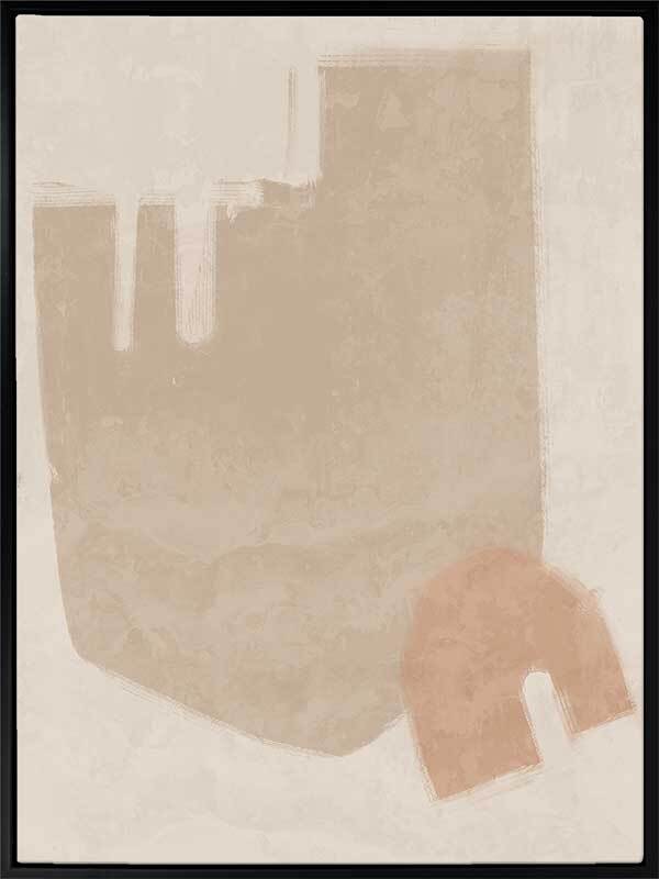 Blasé Neutral Canvas Art Print - Modern Abstract Wall Decor for Living Room, Bedroom & Office - Perfect for Home & Office Decor