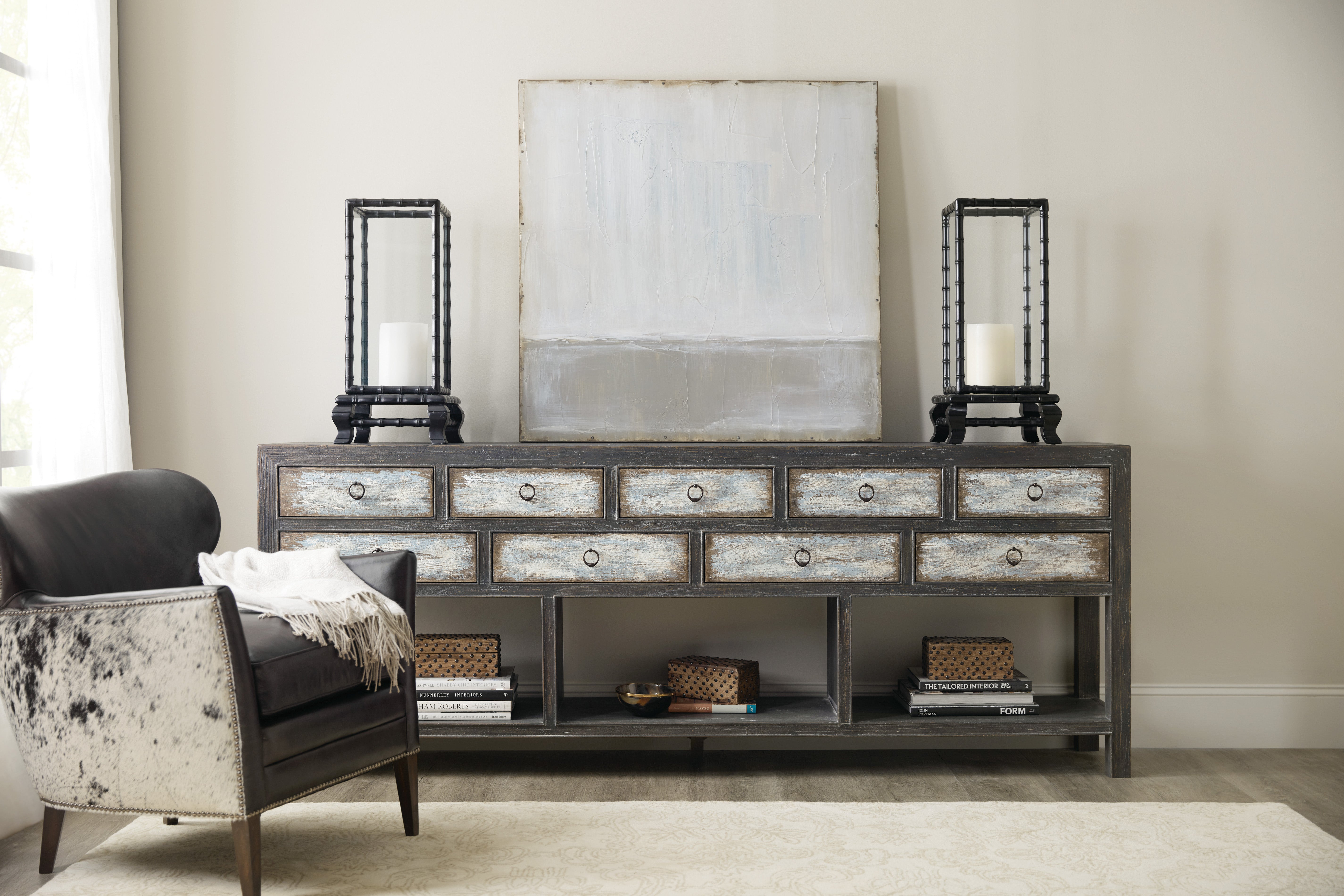 Beaumont Console Table - Modern Farmhouse Entryway Furniture with Storage Shelf for Living Room, Hallway & Foyer Decor