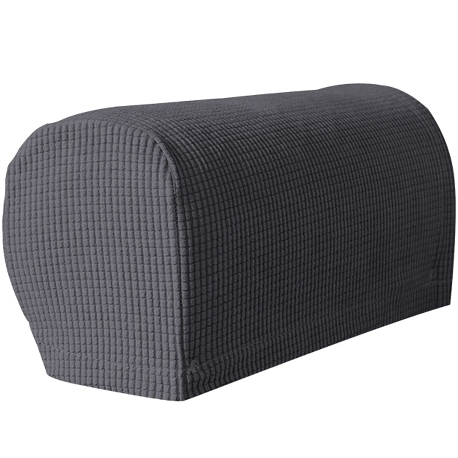 Stretchable Spandex Armrest Covers - Dark Gray Polyester Furniture Protector for Sofa, Chair & Couch - Anti-Stain Washable Slipcovers - Perfect for Living Room, Office & Home Decor Protection