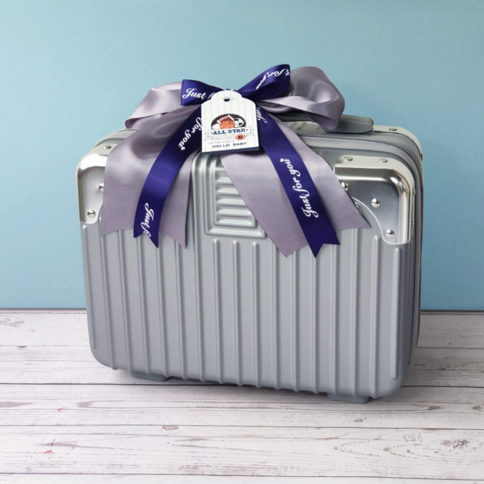 Premium Blue Sports-Themed Baby Shower Gift Set - Newborn Essentials Basket with Soft Blanket, Cute Outfits, Sponge Balls & Photo Frame in Elegant Gift Box | Perfect Baby Shower, Welcome Newborn & Birthday Present for Boys & Girls | Ideal for Nursery Decor, First Photos & Special Celebrations