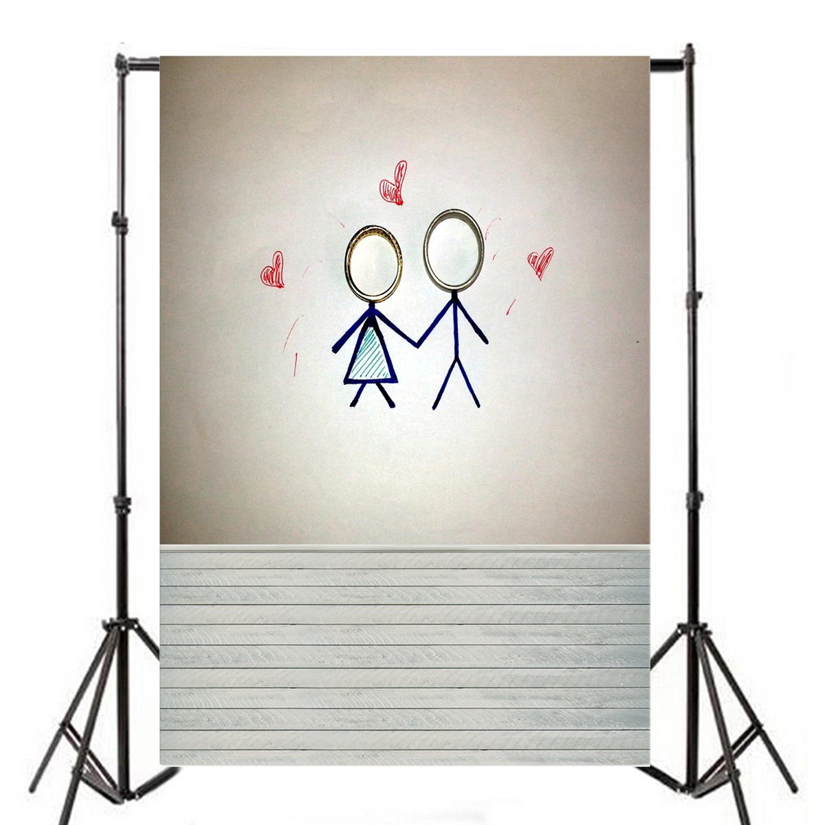 AOFOTO 6x8ft Artistic Wooden Floor Photography Backdrop - Abstract Brush Stroke Vinyl Wallpaper for Baby Girl Portrait, Kids Photo Shoot & Video Studio Props | Perfect for Newborn Photography, YouTube Backgrounds & Social Media Content Creation