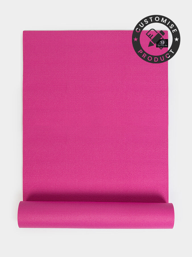 Custom Personalized Yoga Mat 6mm Thick - Pink Non-Slip Exercise Mat for Home & Studio Workouts - Ideal for Yoga, Pilates & Meditation