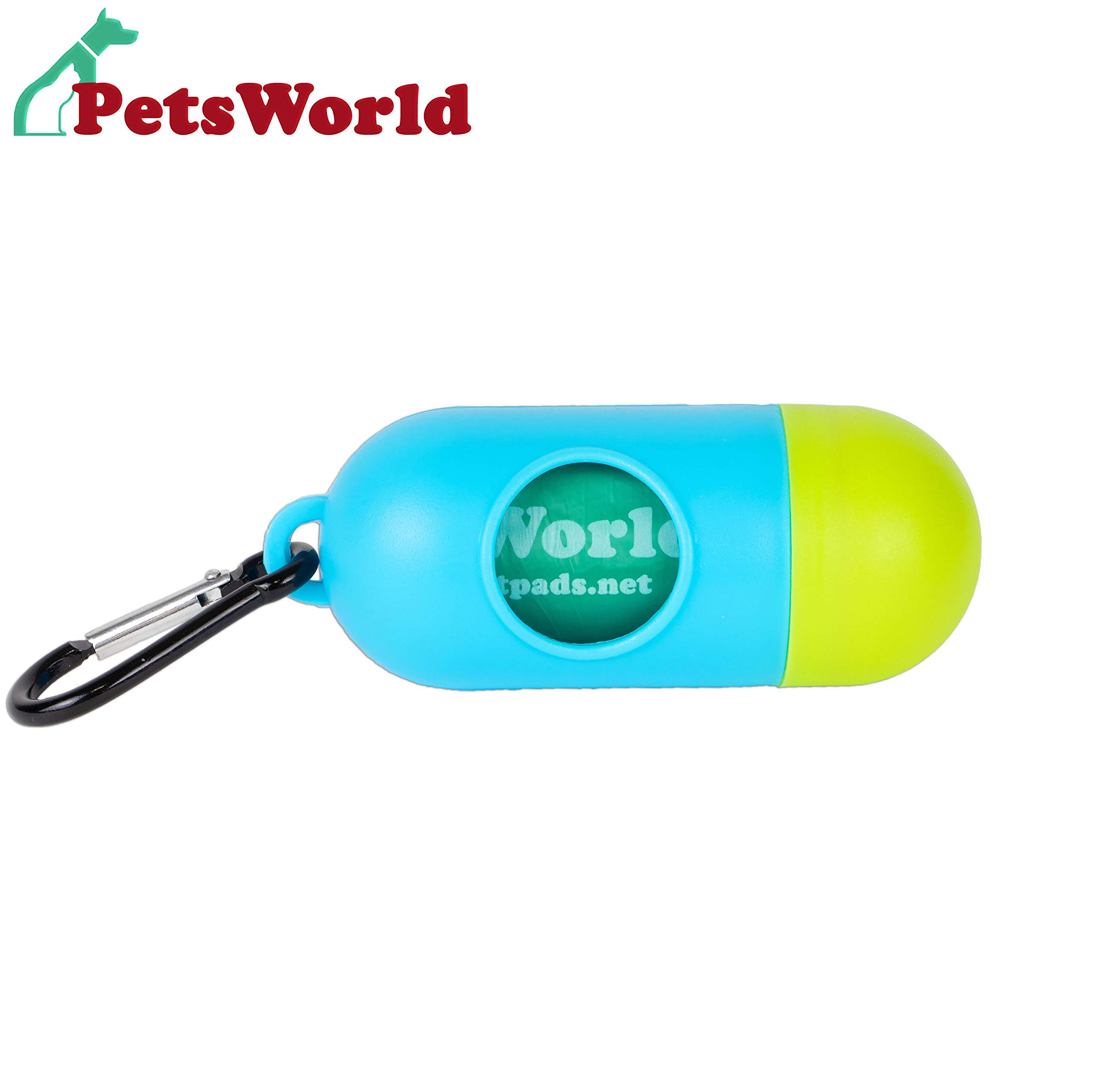 **PETSWORLD Biodegradable Scented Dog Poop Bags - 1500 Count, Leak-Proof & Odor-Controlling with Cucumber Fragrance, Includes Dispenser & Leash Clip - Perfect for Walks, Parks, and Travel**