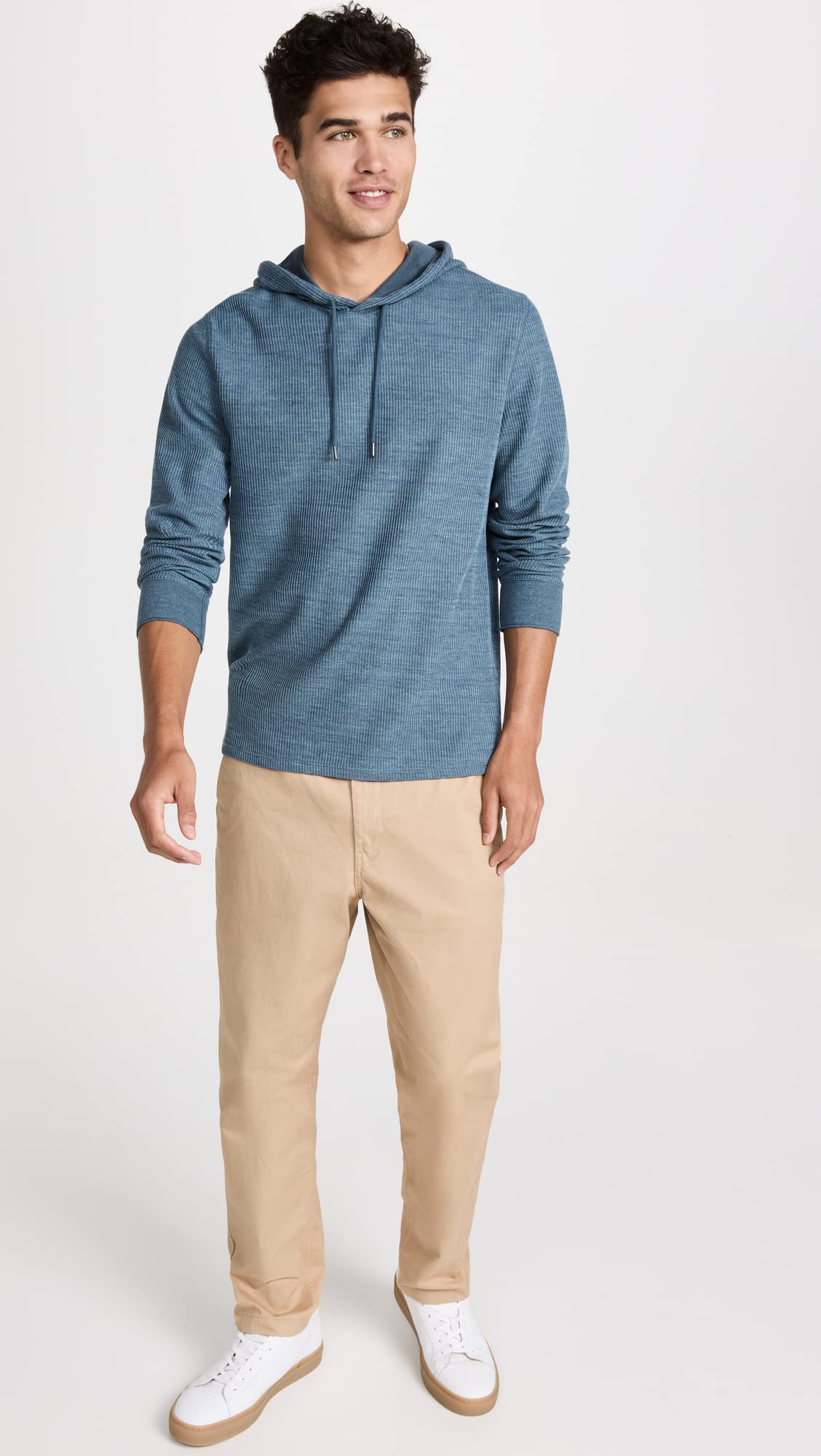 Vince Men's H Thermal Pullover Hoodie - Warm Fleece-Lined Winter Sweatshirt for Outdoor Activities, Hiking & Casual Wear