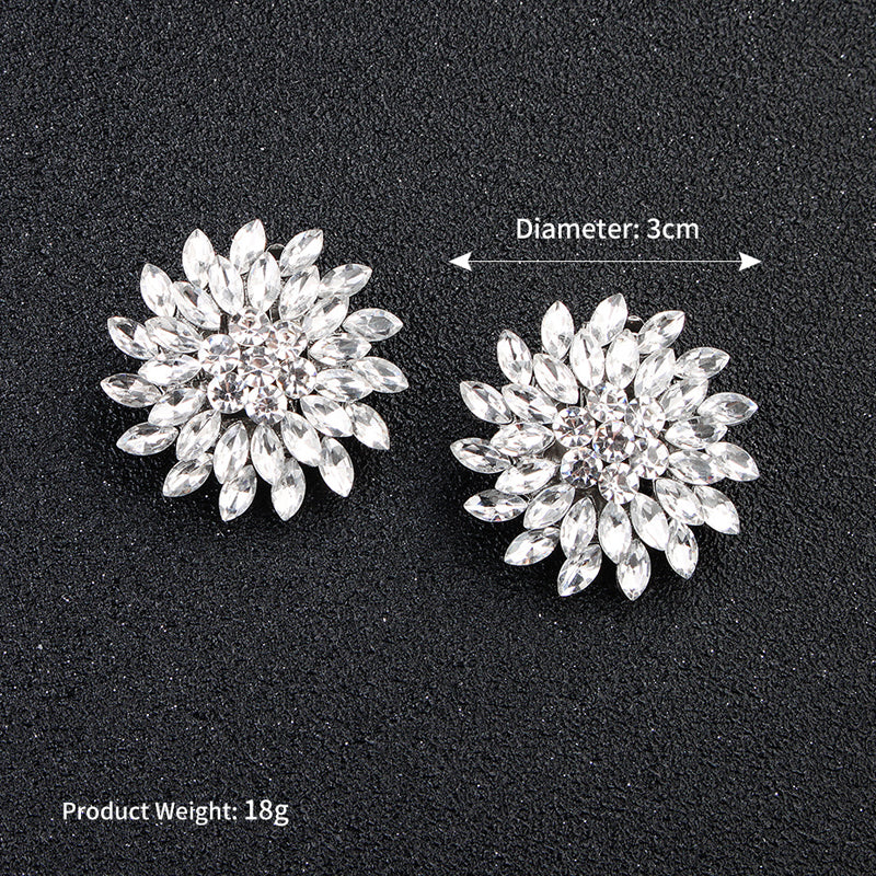 1 Pair Detachable Round Shoe Clips for Wedding Shoes - Elegant Buckle Accessories for Bridal, Prom, and Formal Occasions