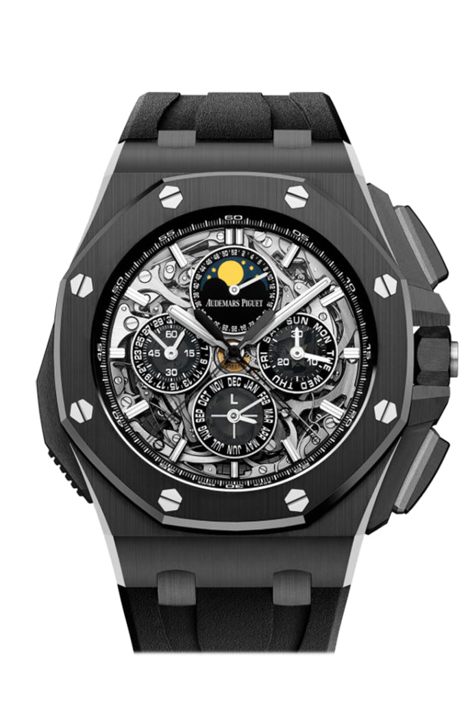 Audemars Piguet Royal Oak Offshore 44mm Men's Luxury Watch - Sapphire Crystal Dial, Black Rubber Strap (Ref.26582CE.OO.A002CA.01) - Perfect for Business Meetings & Luxury Events