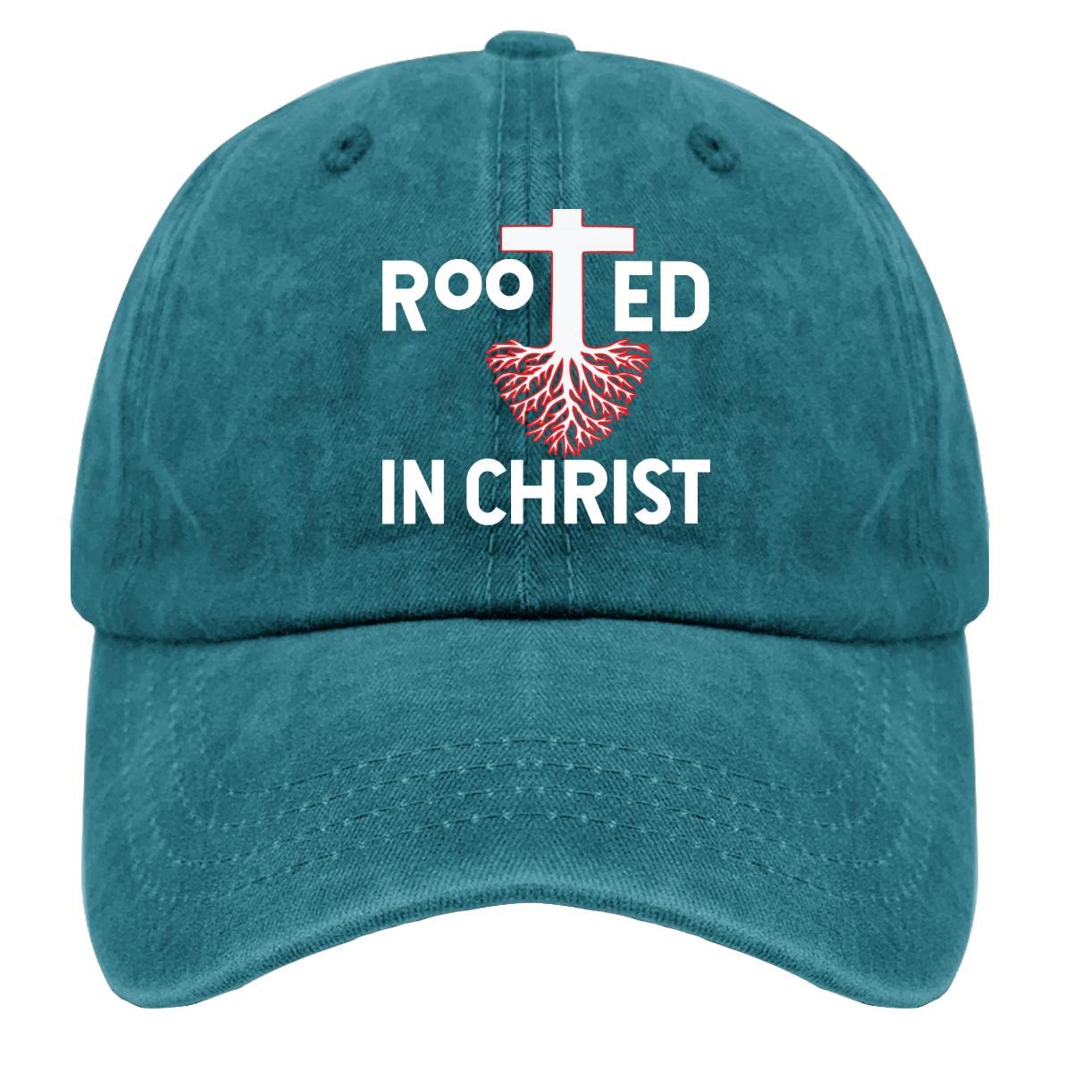 Funny Women's Snapback Hats - Rooted in Christ Cotton Baseball Caps for Golf, Outdoor & Casual Wear | Trendy & Comfortable