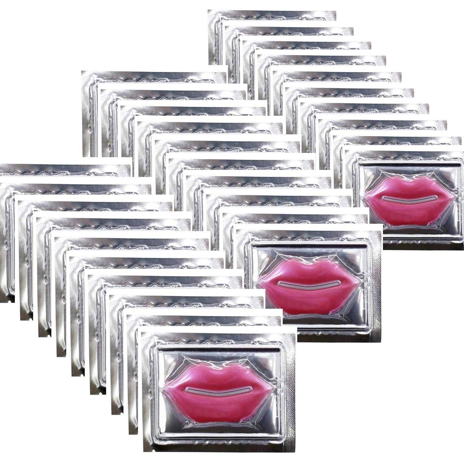 30 Pieces Collagen Crystal Lip Masks - Hydrating Lip Treatment Gel Pads for Dry & Cracked Lips, Anti-Aging & Nourishing Lip Care, Remove Dead Skin - Perfect for Night Routine, Winter Lip Care & Makeup Prep