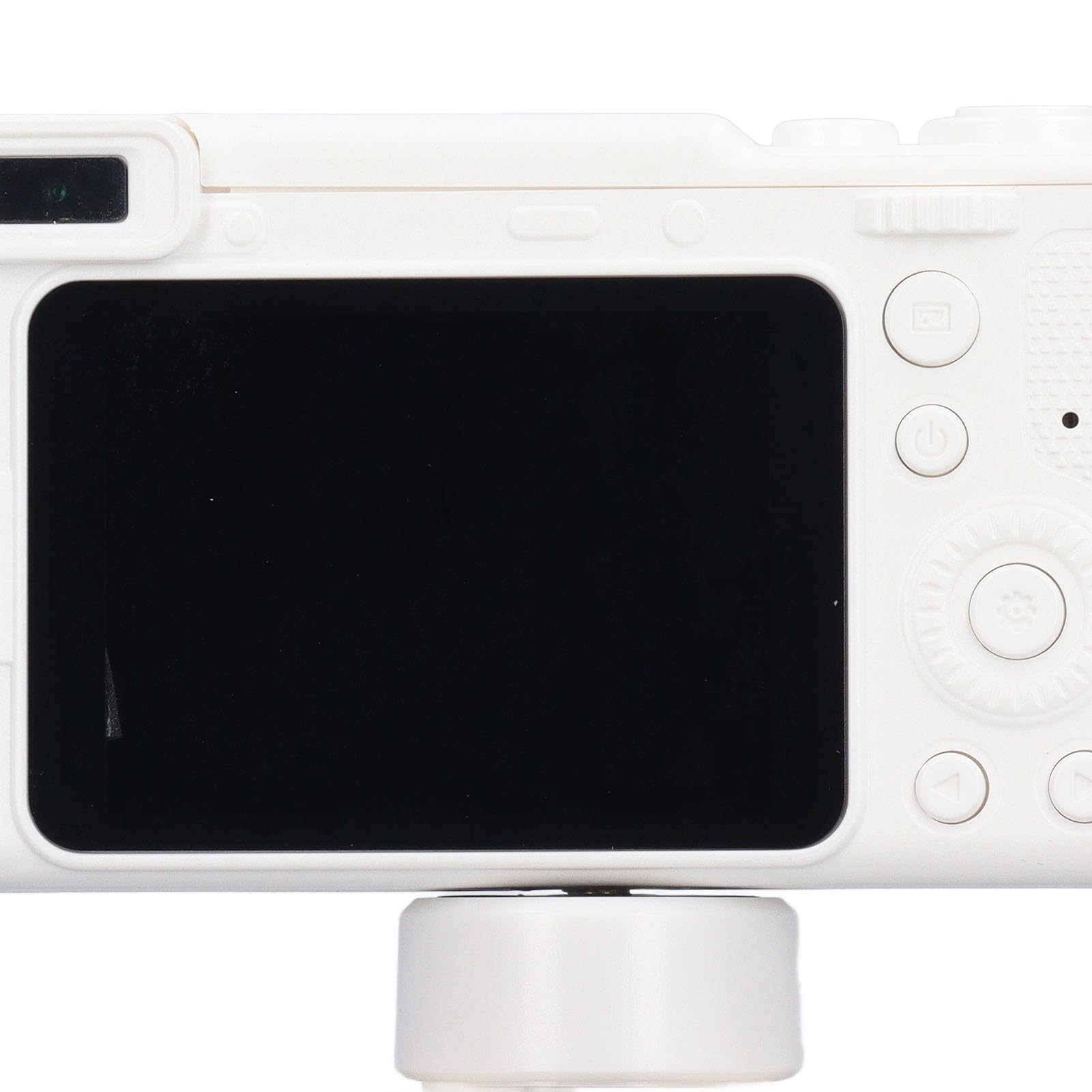 4K Kids Digital Camera with Foldable Tripod & IPS Screen - 8X Digital Zoom, Auto Light Fill - Compact Travel Camera for Hiking, Camping, Birthday Gifts & Outdoor Adventures (White)