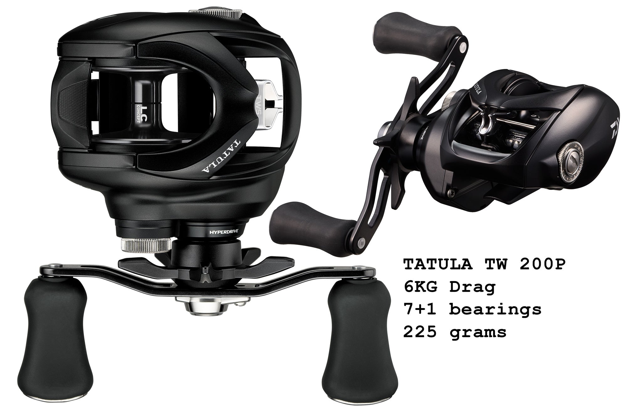 Daiwa Tatula TW 200 Baitcasting Reel - High-Speed 8.1:1 Gear Ratio, Lightweight Aluminum Frame - Perfect for Bass Fishing and Freshwater Angling