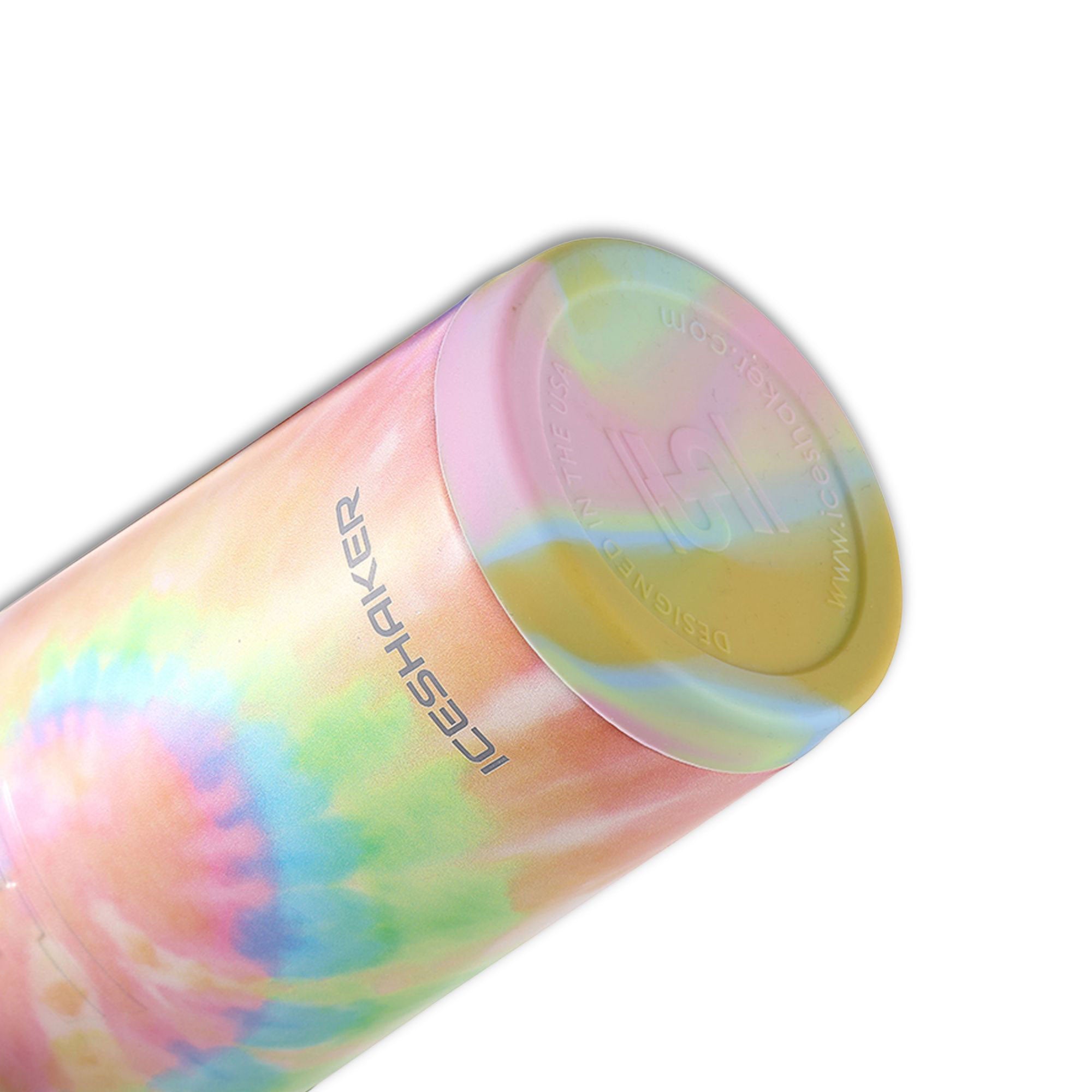 4D Series 26oz Ice Shaker Bottle - Cotton Candy Tie Dye Design | Leak Proof Protein Shaker Cup for Gym, Workouts & Sports | BPA Free Water Bottle for Protein Powder, Smoothies & Meal Replacement