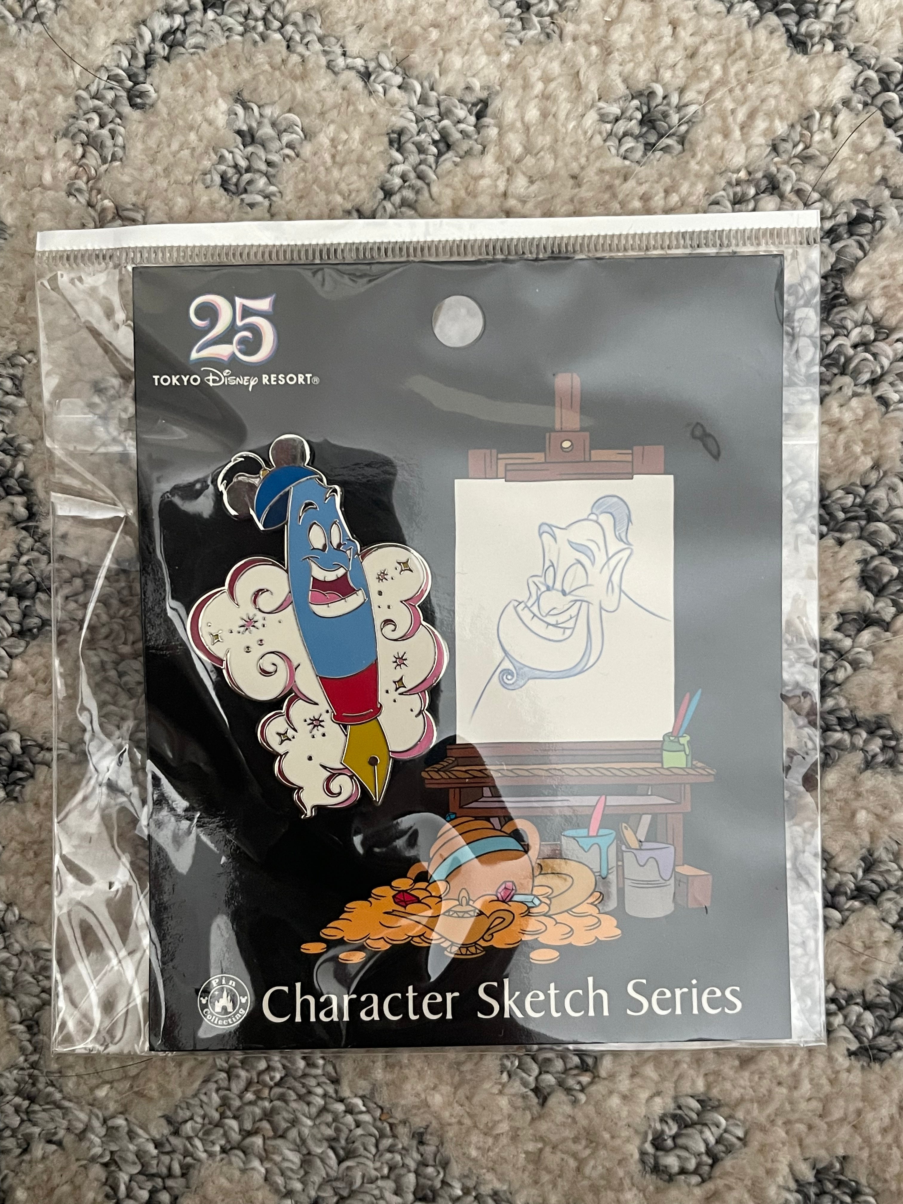 Tokyo Disney Character Sketch Series Enamel Pin - Cute Collectible Badge for Backpacks, Jackets, Hats & Disney Fan Gifts