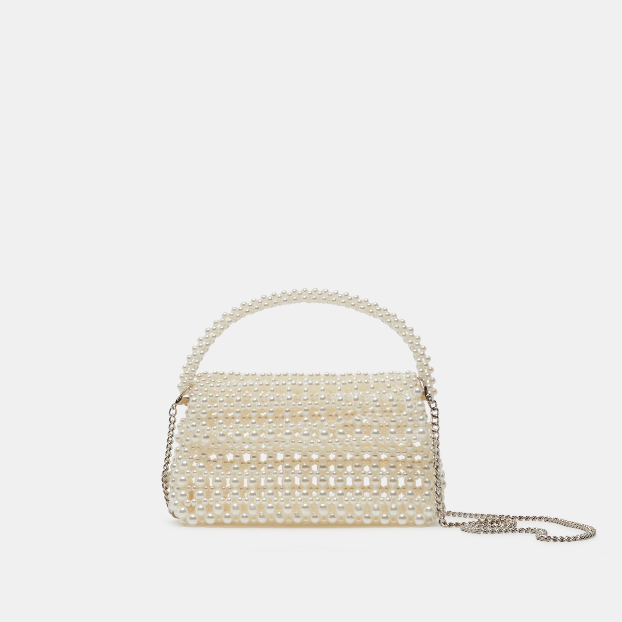 ELLOISE Women's Pearl Embellished Handbag - Elegant Clutch Purse for Evening Parties, Weddings & Special Occasions