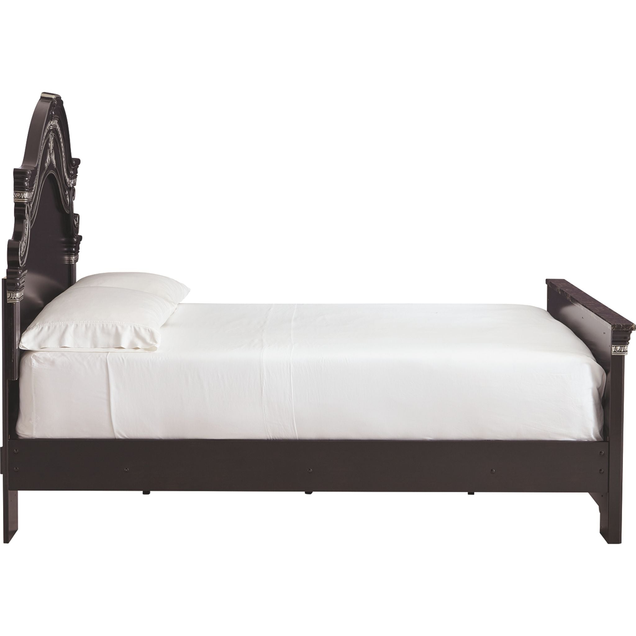 Ashley Necessities 3-Piece Queen Panel Bed Frame - Modern Wooden Bedroom Furniture Set with Headboard & Footboard - Perfect for Master Bedrooms, Guest Rooms & Small Spaces