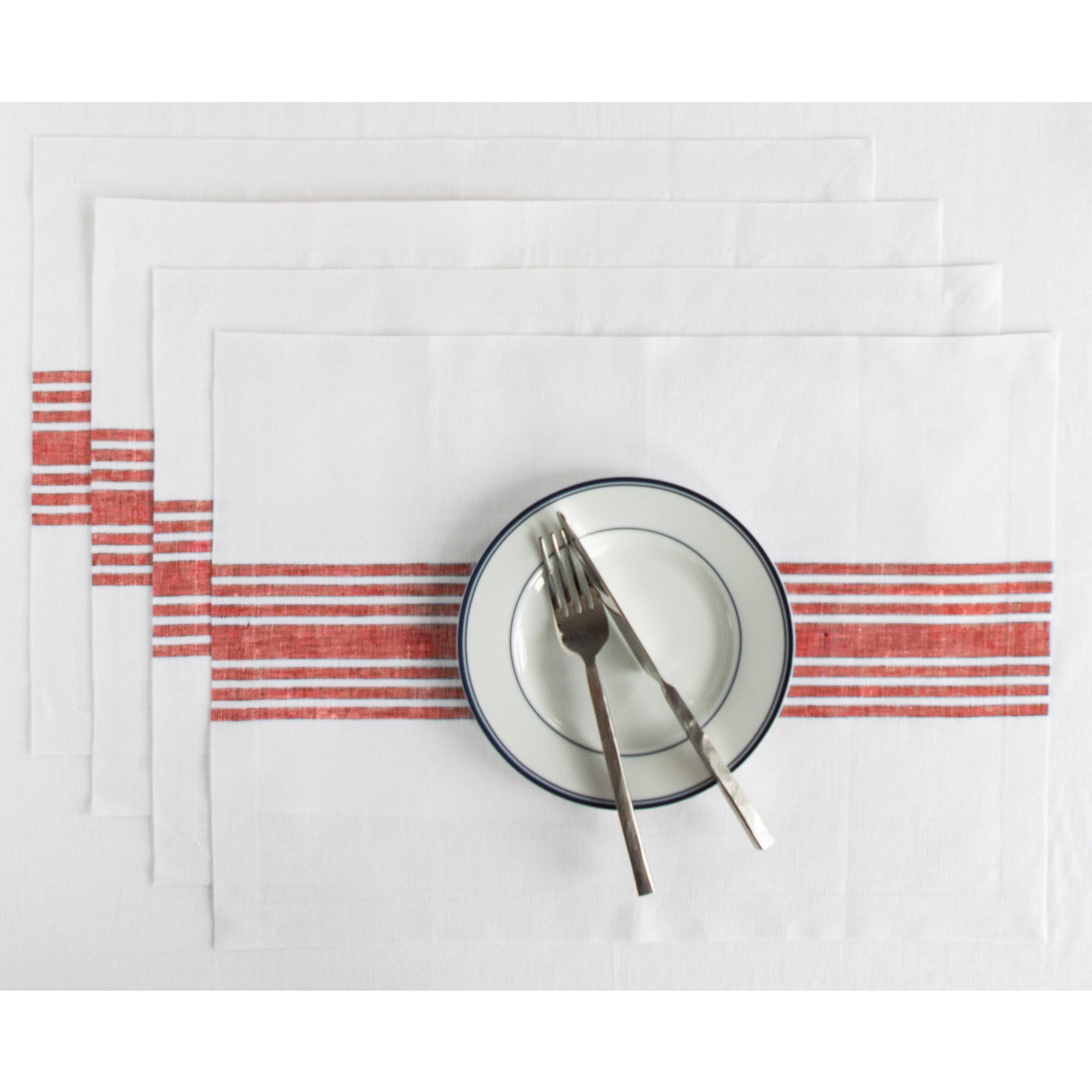 Farmhouse Style Placemats Set of 4 - Rustic Cotton Table Mats for Dining Room, Kitchen & Holiday Decor - Perfect for Thanksgiving, Christmas & Everyday Use