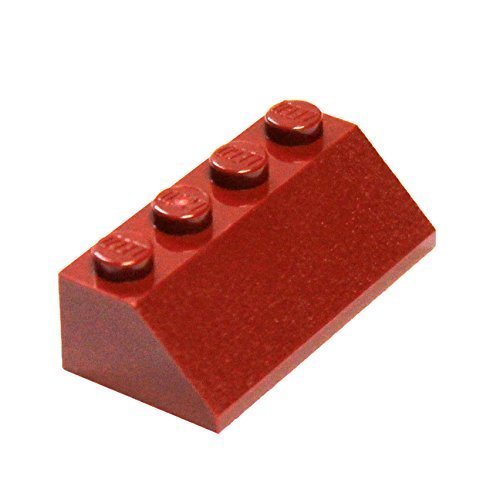 LEGO Dark Red 2x4 45° Slope Bricks (100 Pieces) - Perfect for MOC Building, LEGO Architecture & Creative DIY Projects