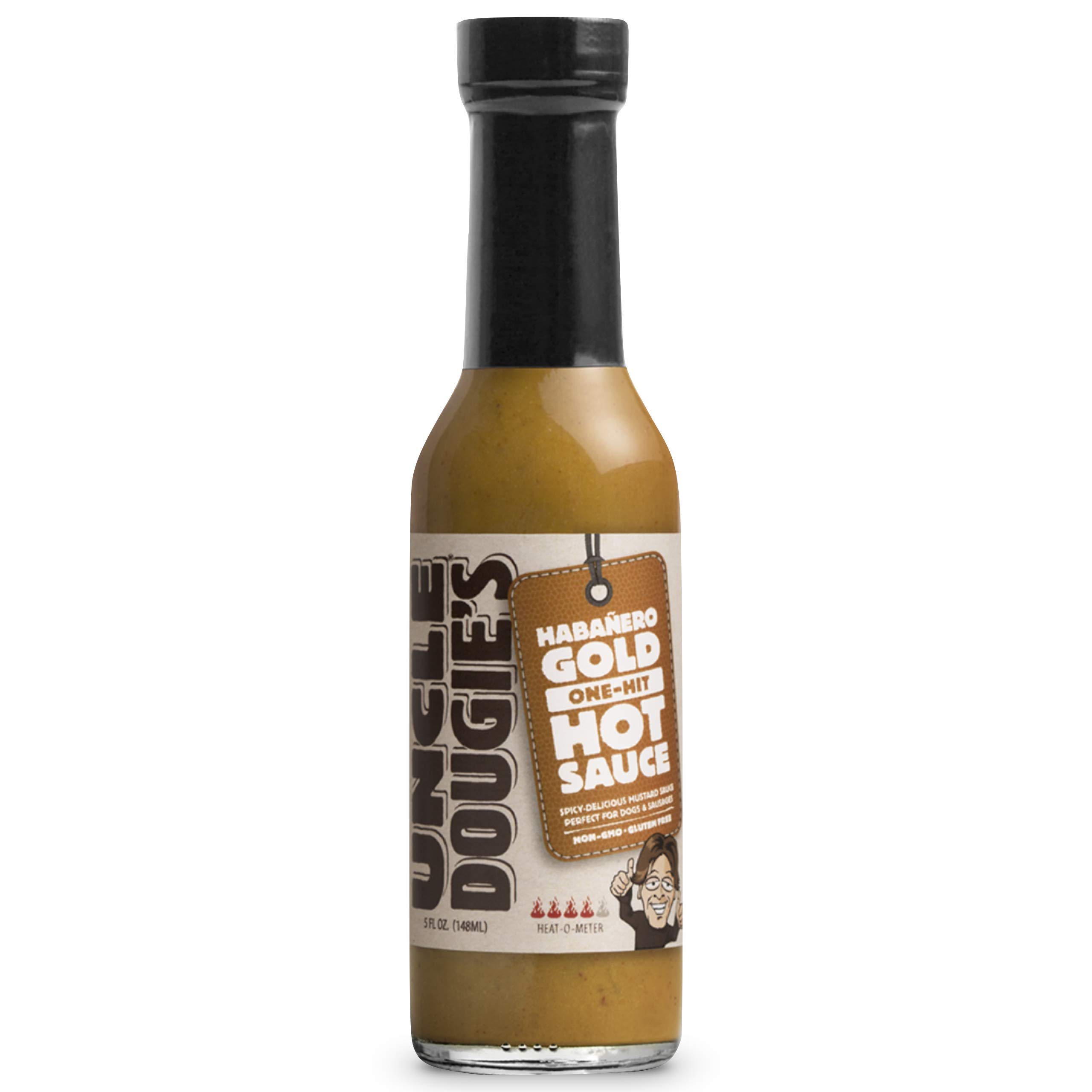 Uncle Dougie's Habanero Gold Hot Sauce - 6 Pack | Premium Spicy Pepper Sauce for Tacos, Wings & BBQ | Gourmet Hot Sauce Gift Set for Chili Lovers