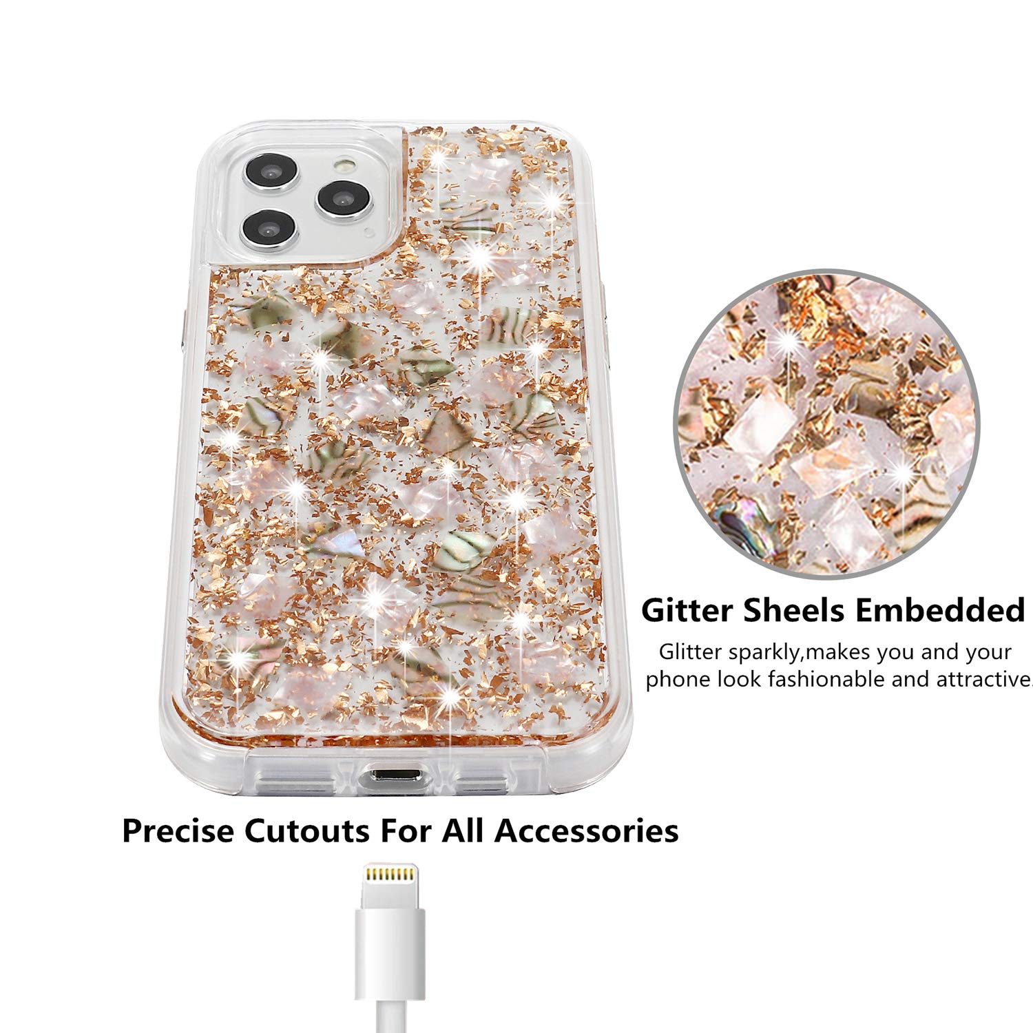 Luxury Glitter Sparkle Hard Phone Case for iPhone 12 Pro Max 6.7