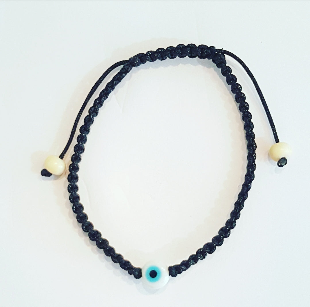 Evil Eye Cord Bracelet for Women & Men - Mini Mati Protection Charm Bracelet for Good Luck & Positive Energy - Perfect for Everyday Wear, Gifts & Spiritual Healing