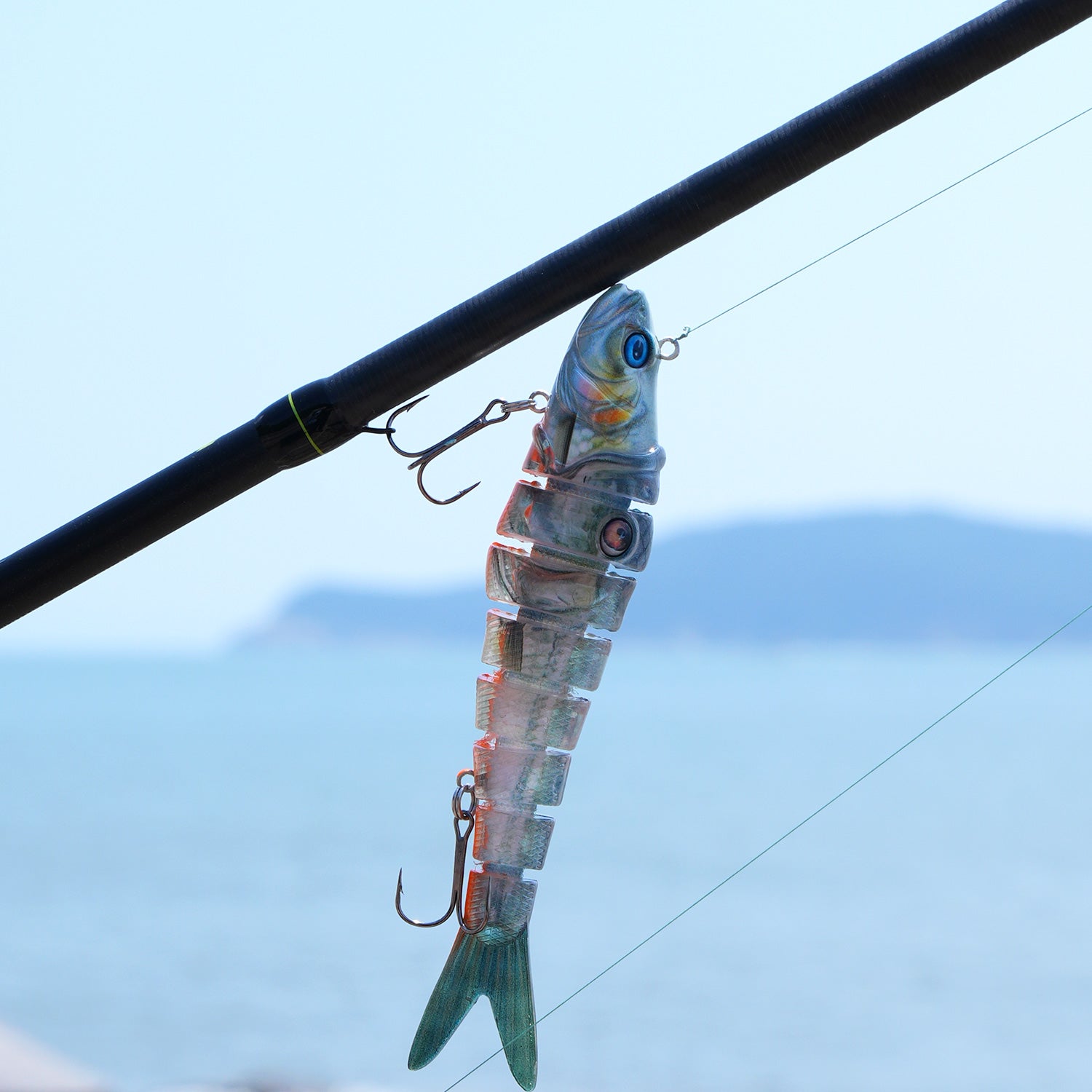 Premium M1 8-Segment Swimbait Lure - Realistic Multi-Jointed Fishing Bait for Bass, Pike & Walleye - Perfect for Freshwater & Saltwater Fishing Adventures