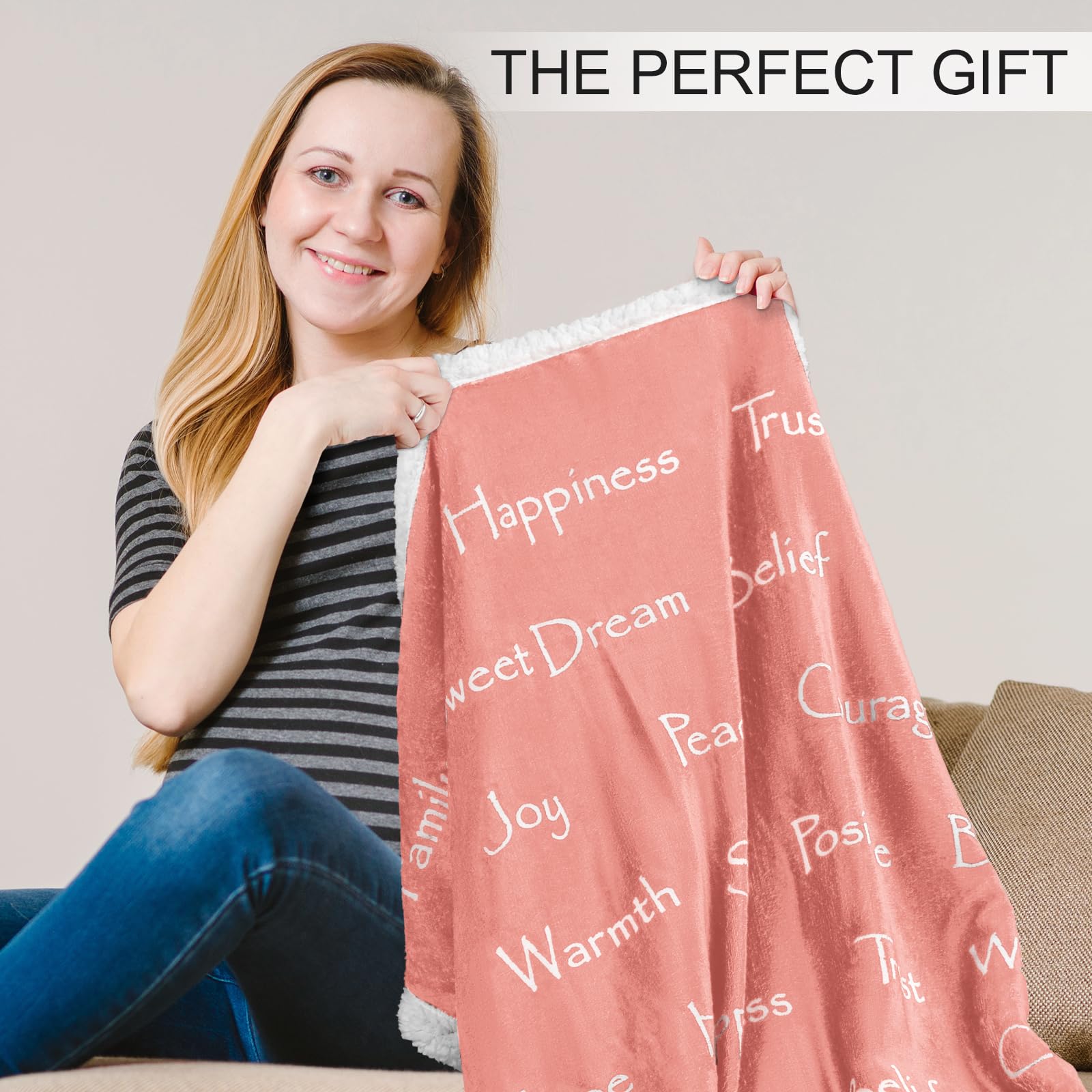 **BESTSWEETIE Soft Sherpa Get Well Blanket for Women & Men - Cozy Comfort Gift for Cancer Patients, Chemotherapy & Recovery - 50