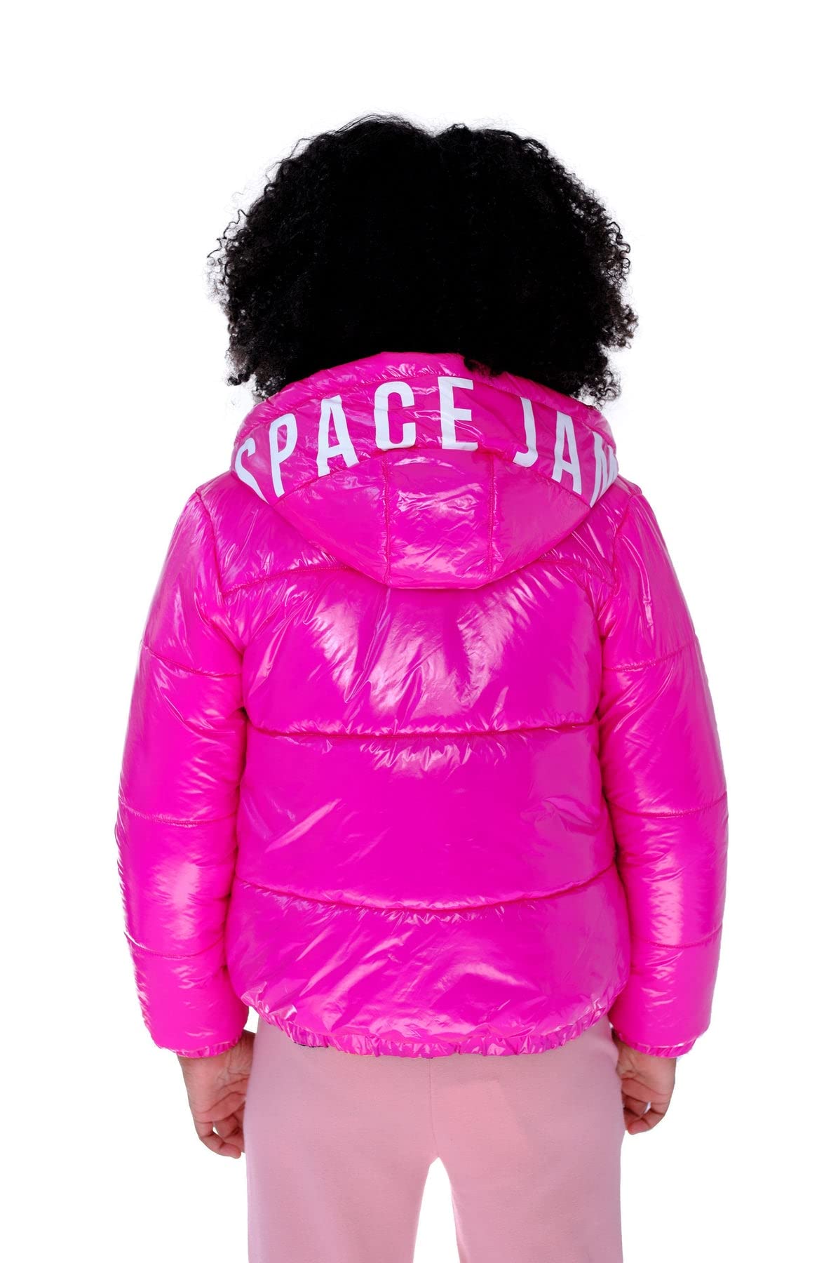 Stylish Girls' Cire Puffer Jacket with Mash Print Lining - Warm Winter Coat for School & Outdoor Activities