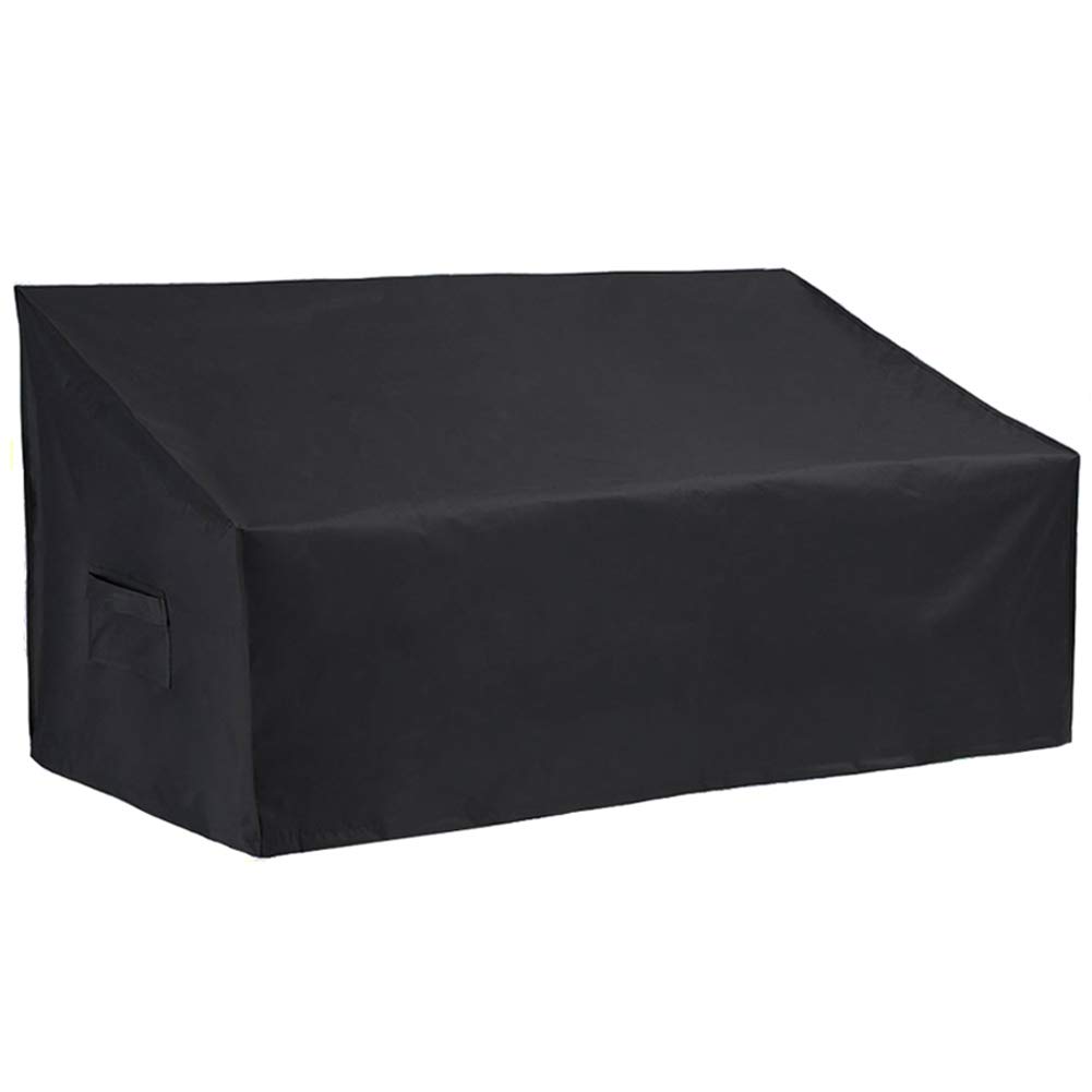 Waterproof 420D Outdoor Loveseat Cover with Drawstring Hem & 4 Click-Close Straps - Patio Sofa Couch Cover for Furniture Protection (60