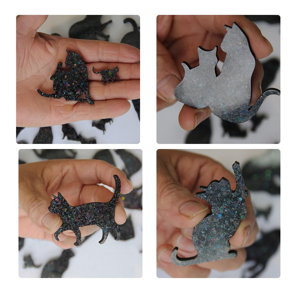 Finyoffiy Resin Cat Silicone Mold - Cute Animal Epoxy Casting Mold for DIY Jewelry Making, Pendant, Necklace & Earring Craft - Perfect for Handmade Gifts, Keychains & Home Decor