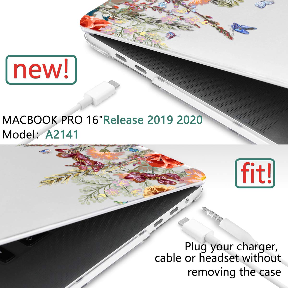 DONGKE Hard Plastic Case for MacBook Pro 16 inch (2019-2020 Model A2141) - Slim Protective Shell Cover Compatible with MacBook Pro 16