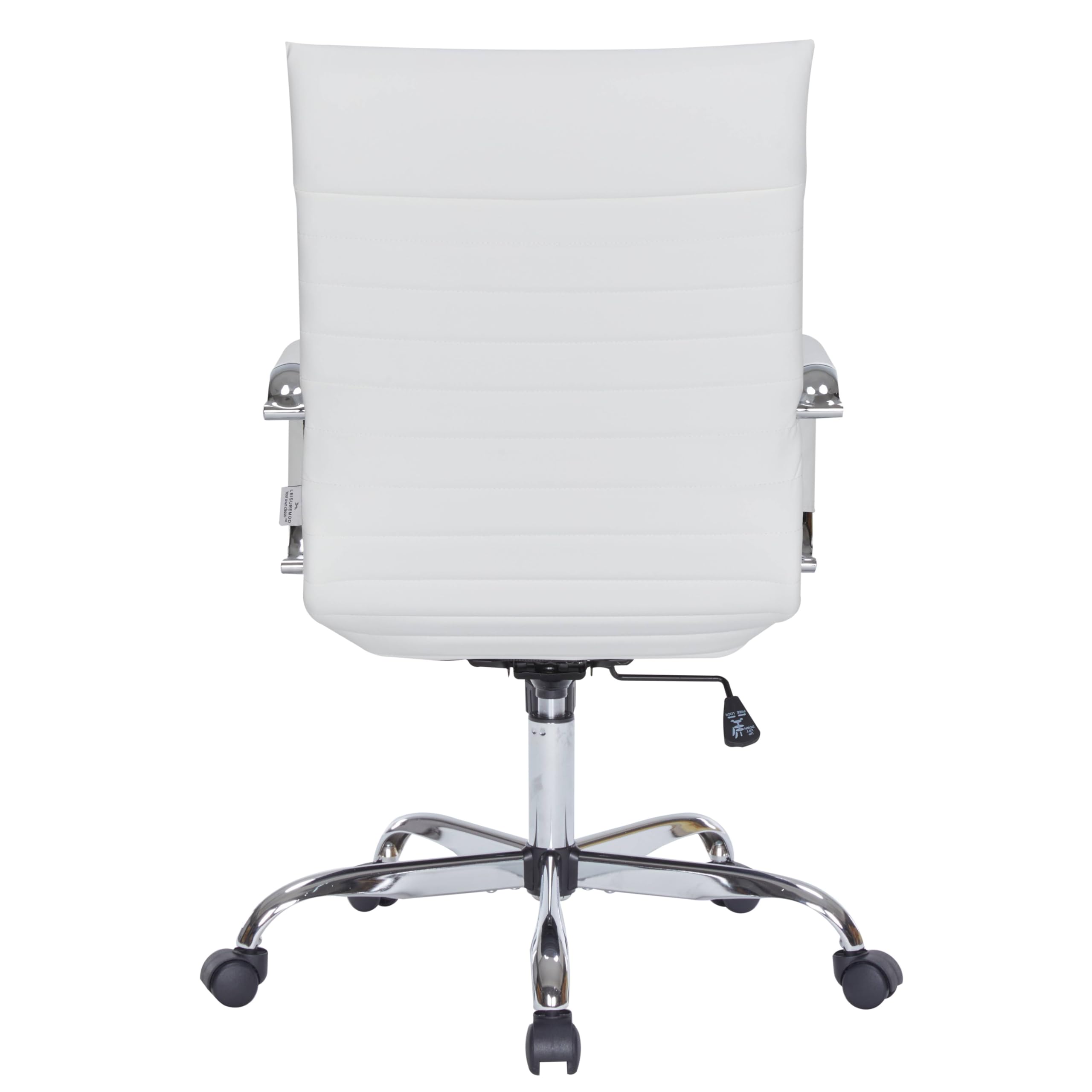 Harris Modern Adjustable High-Back Executive Office Chair - Ergonomic Swivel Task Chair with Lumbar Support for Home & Office Workspace (White) - Perfect for Long Work Hours, Gaming & Remote Work