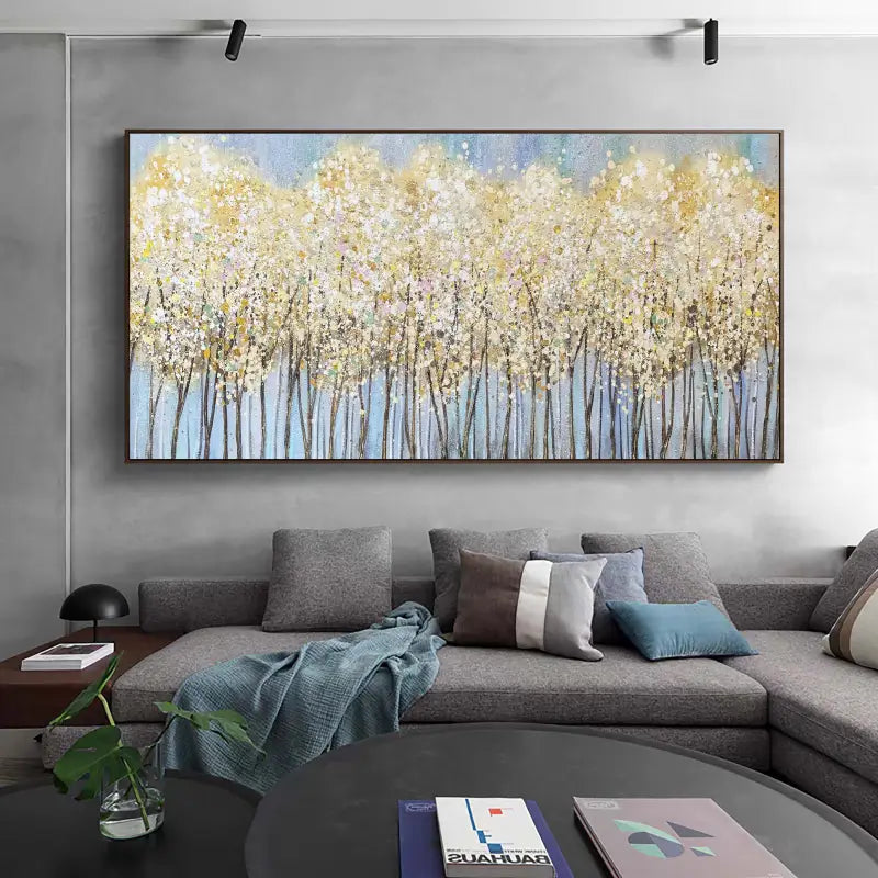Beautiful Flower and Tree Painting #FT024 - Elegant Wall Art for Home, Office, and Living Room Decor