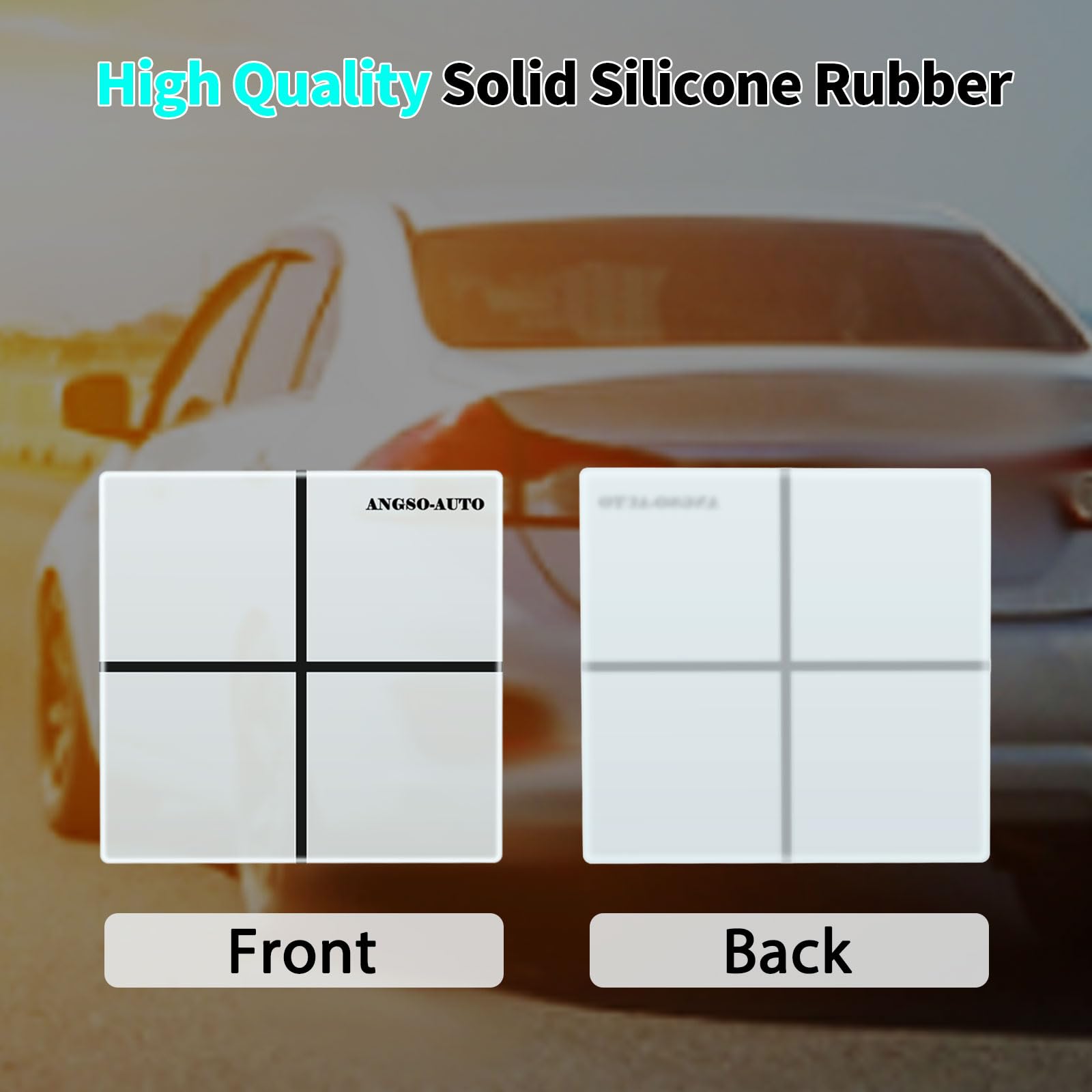 8 Pack Reusable Rubber ADAS Calibration Floor Markers - White Vehicle Alignment Positioning Squares for ADAS System Calibration | Perfect for Auto Shops & Technician Workshops