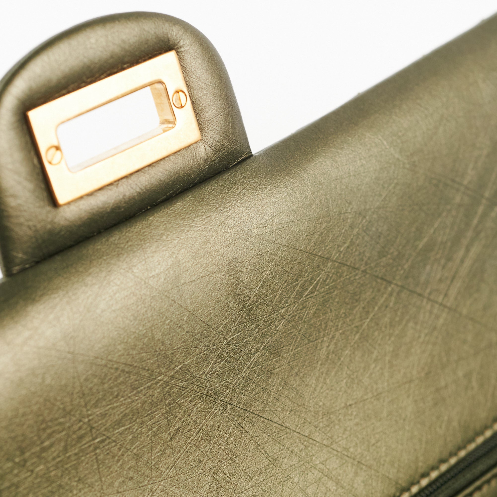 Chanel Chevron Reissue 226 Medium Handbag in Khaki Green Metallic Leather - Perfect for Work, Evening Events & Luxury Fashion Collection