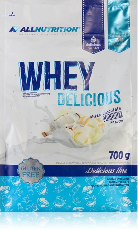 Allnutrition Whey Protein Powder - White Chocolate Coconut Flavor, 700g | Premium Muscle Recovery & Post-Workout Supplement for Athletes & Fitness Enthusiasts