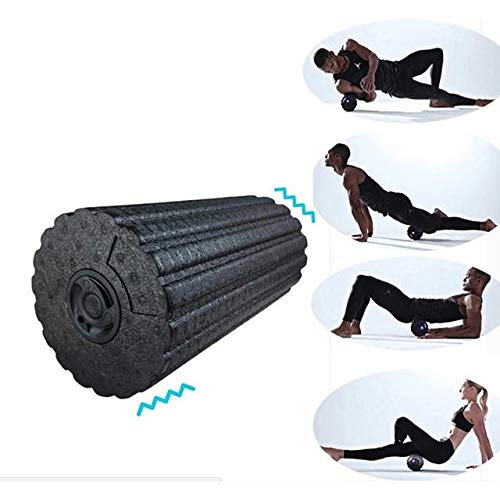 Stickfrease Electric 4-Speed Vibrating Foam Roller for Muscle Recovery & Deep Tissue Massage - Trigger Point Therapy & Yoga Stretching Tool - Portable Body Slimming Massager for Gym, Home & Post-Workout Recovery