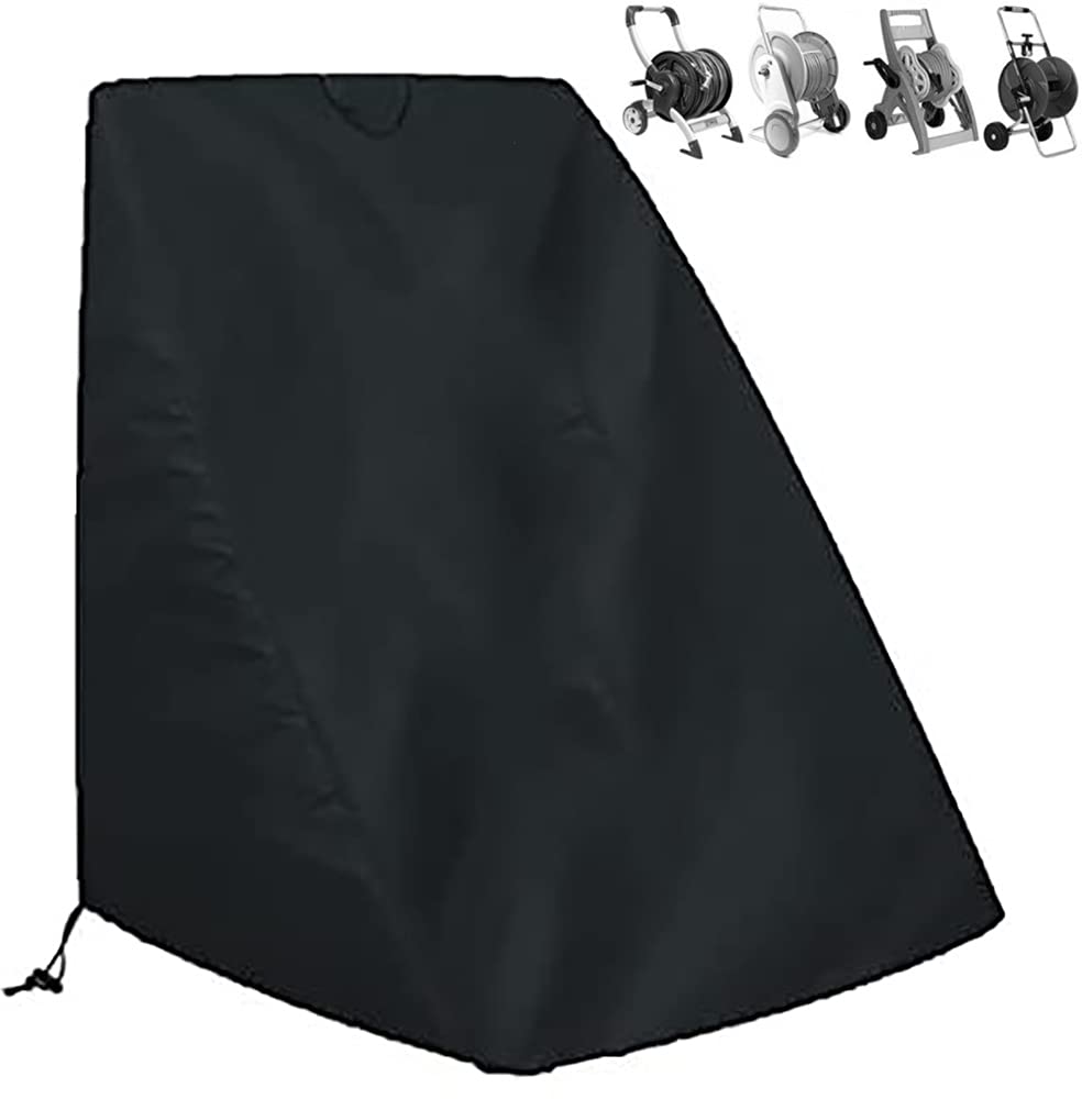 UCARE 420D Oxford Waterproof Garden Hose Reel Cover - Sun Protective, Durable Storage Bag for Free Standing & Portable Hose Reel Carts - Perfect for Patio, Lawn, and Outdoor Garden Use (Black)