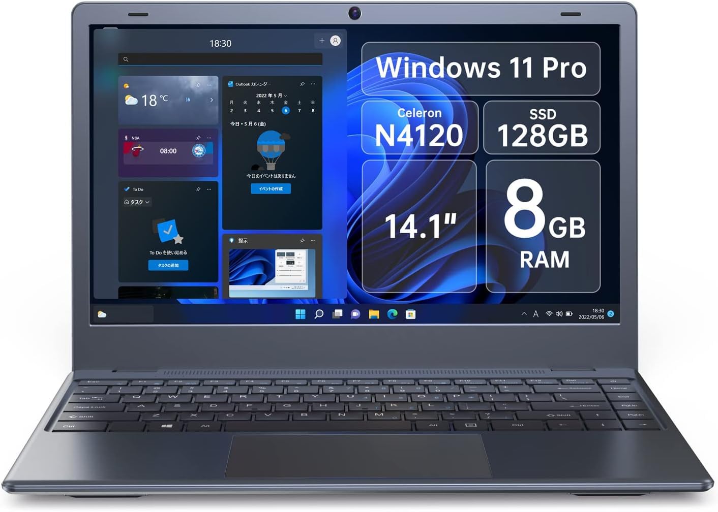 Windows 11 Laptop - Quad-Core Intel Celeron Mini Notebook with 8GB RAM & 128GB SSD (Expandable to 2TB SSD), Dual WiFi - Perfect for Home, School, Office & Remote Work