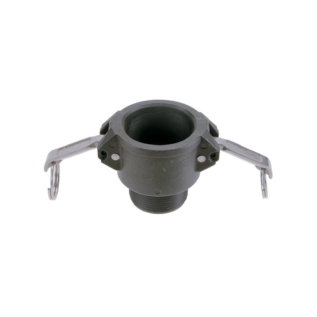 Poly Cam Lock Coupler Female x Male NPT Thread Type B - Quick Connect Disconnect for Water, Fuel, and Chemical Transfer Applications
