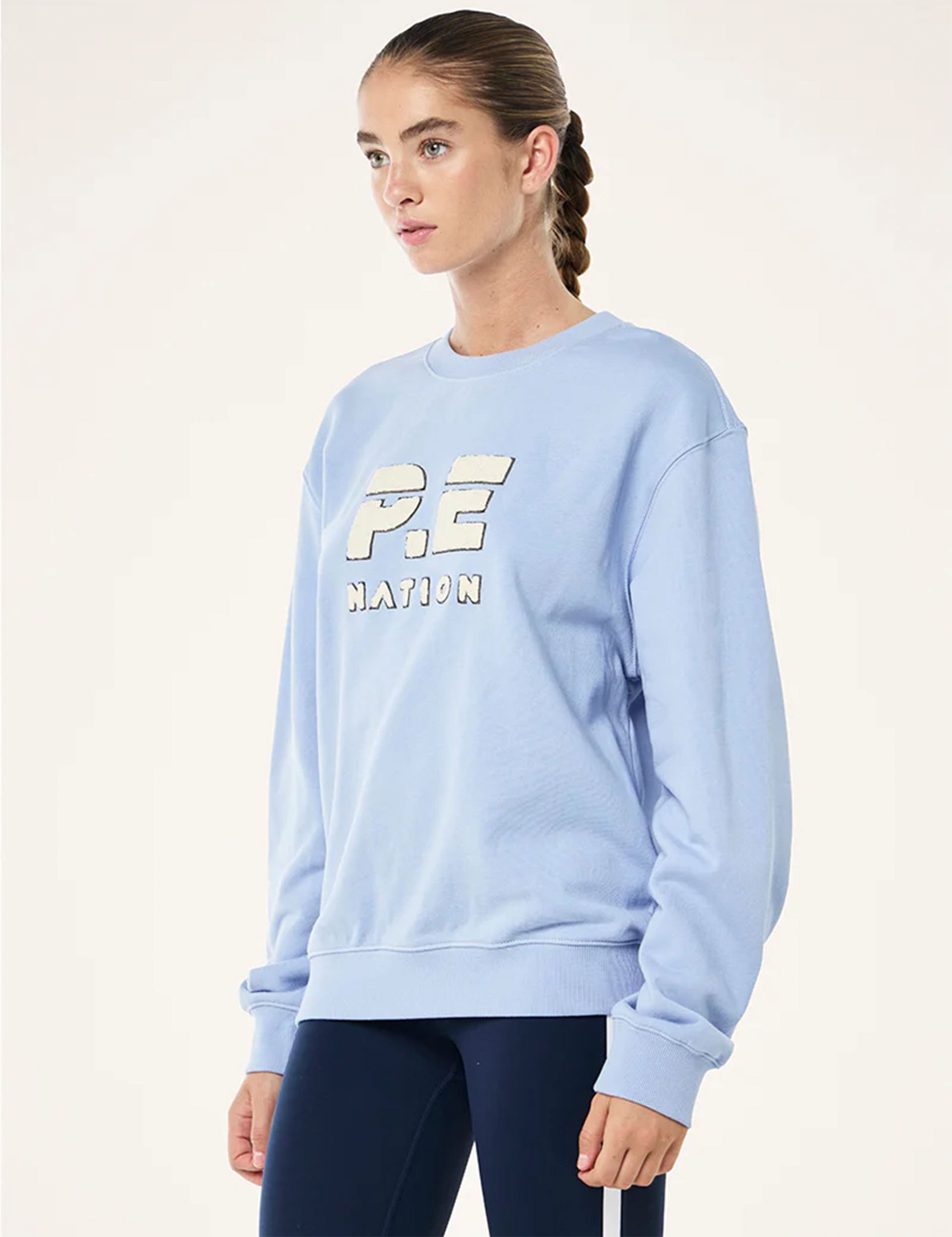 Cozy Boucle Sweatshirt for Women - Soft & Stylish Dusty Blue Pullover | Perfect for Casual Outings & Lounge Wear