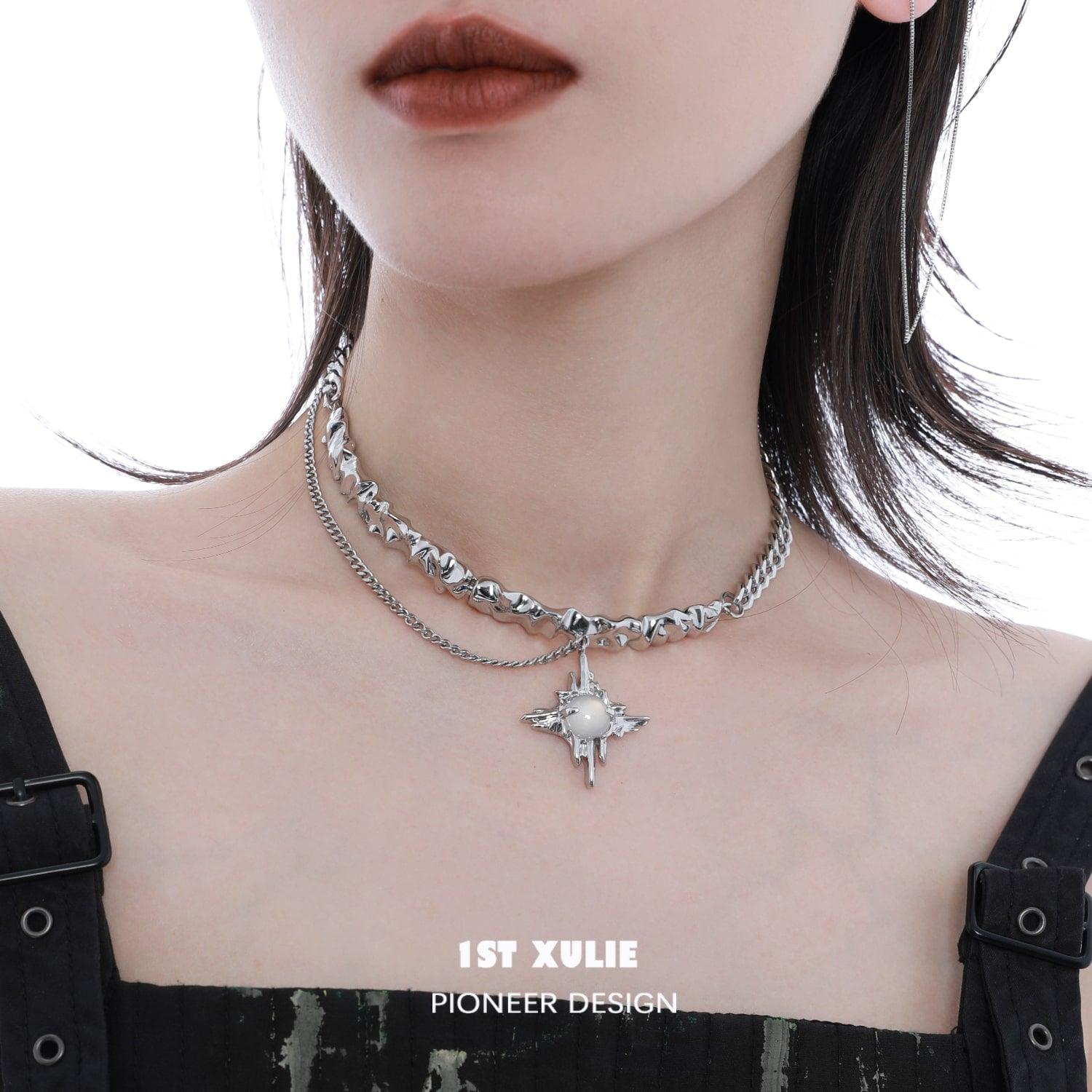 18K Gold Plated White Agate Pendant Necklace for Women - Elegant Natural Stone Jewelry Gift for Birthday, Anniversary & Special Occasions | Day Dream™
