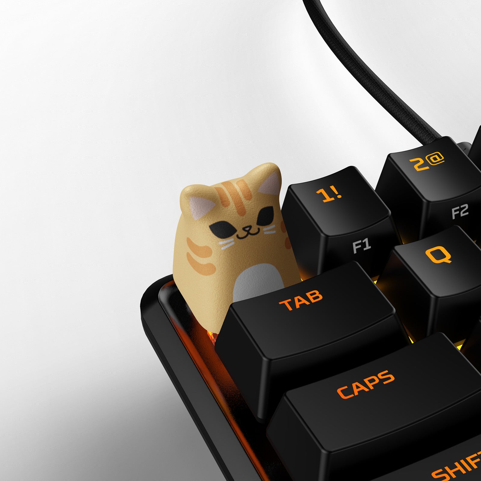 HX3D Custom Cat Keycap for Mechanical Keyboards - Perfect for Gaming, Typing & DIY Keyboard Enthusiasts