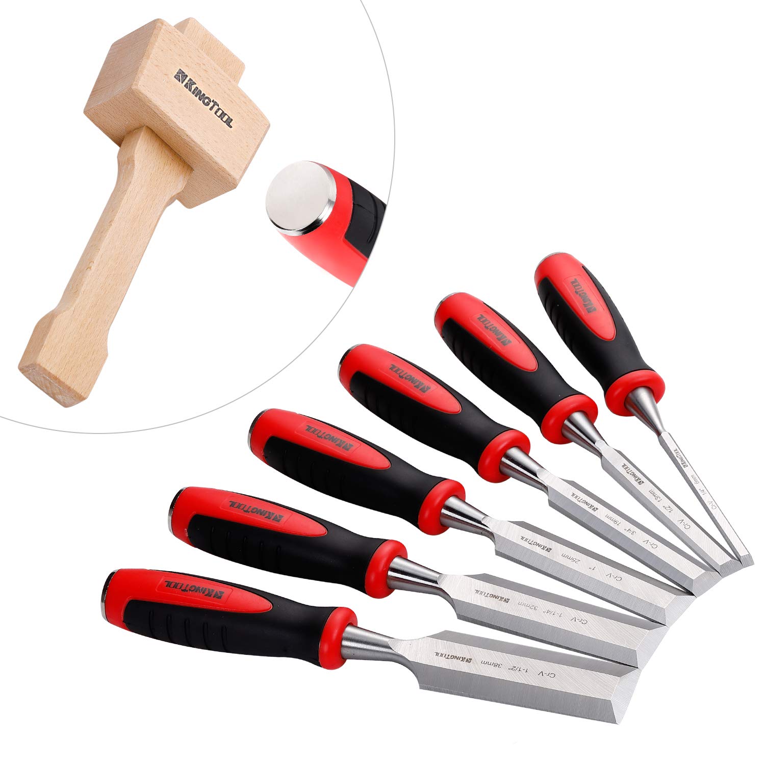 **KingTool 87-Piece Premium Wood Chisel Set with Storage Case – High-Quality Cr-V Alloy Blades, Heat-Treated for Durability – Perfect for Carpentry, Woodworking & DIY Projects**    *(Ideal for Furniture Making, Cabinetry, Carving & Home Renovation Projects)*