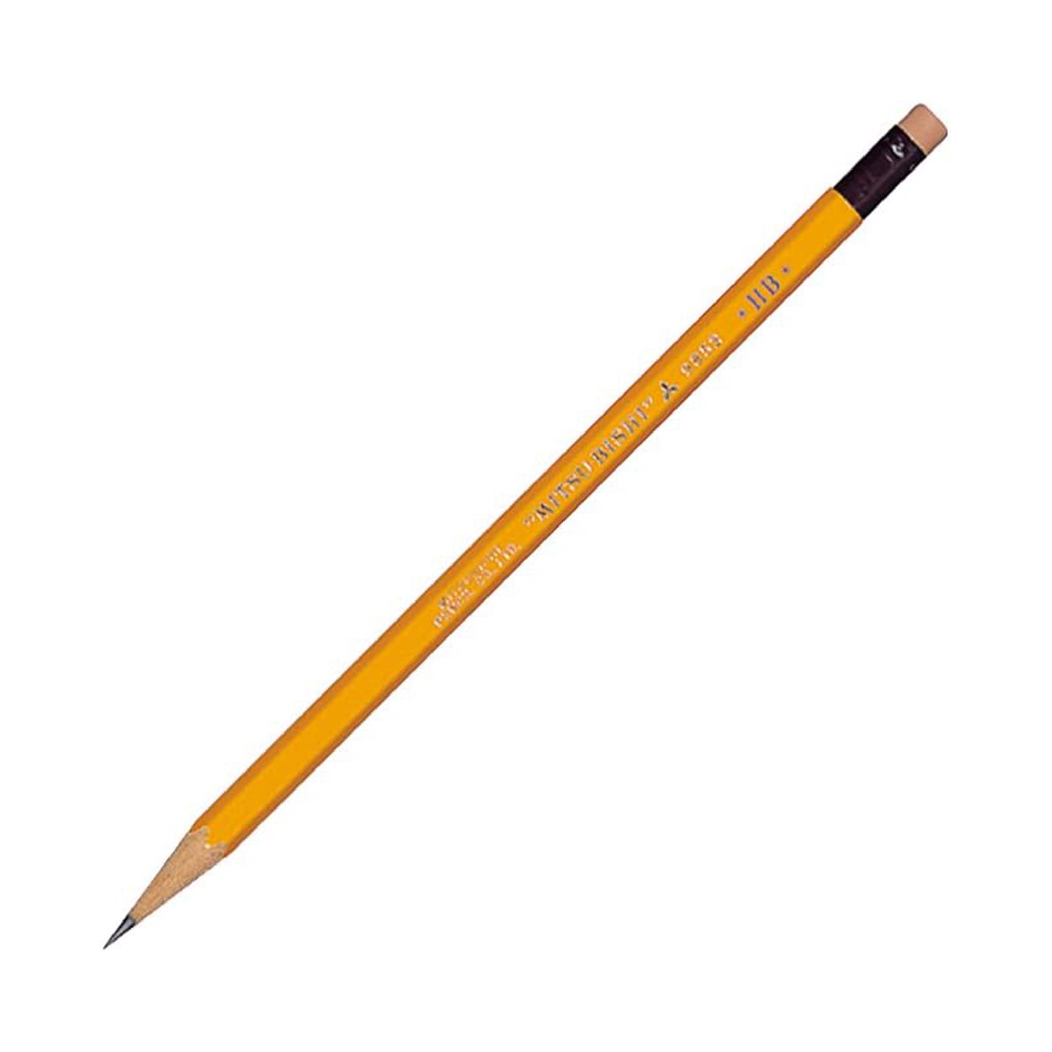 Premium 9852 Wooden Pencils - 1 Dozen Pack (12 Count) | Smooth Writing Uni Mitsubishi Pencils for School, Office & Art Sketching