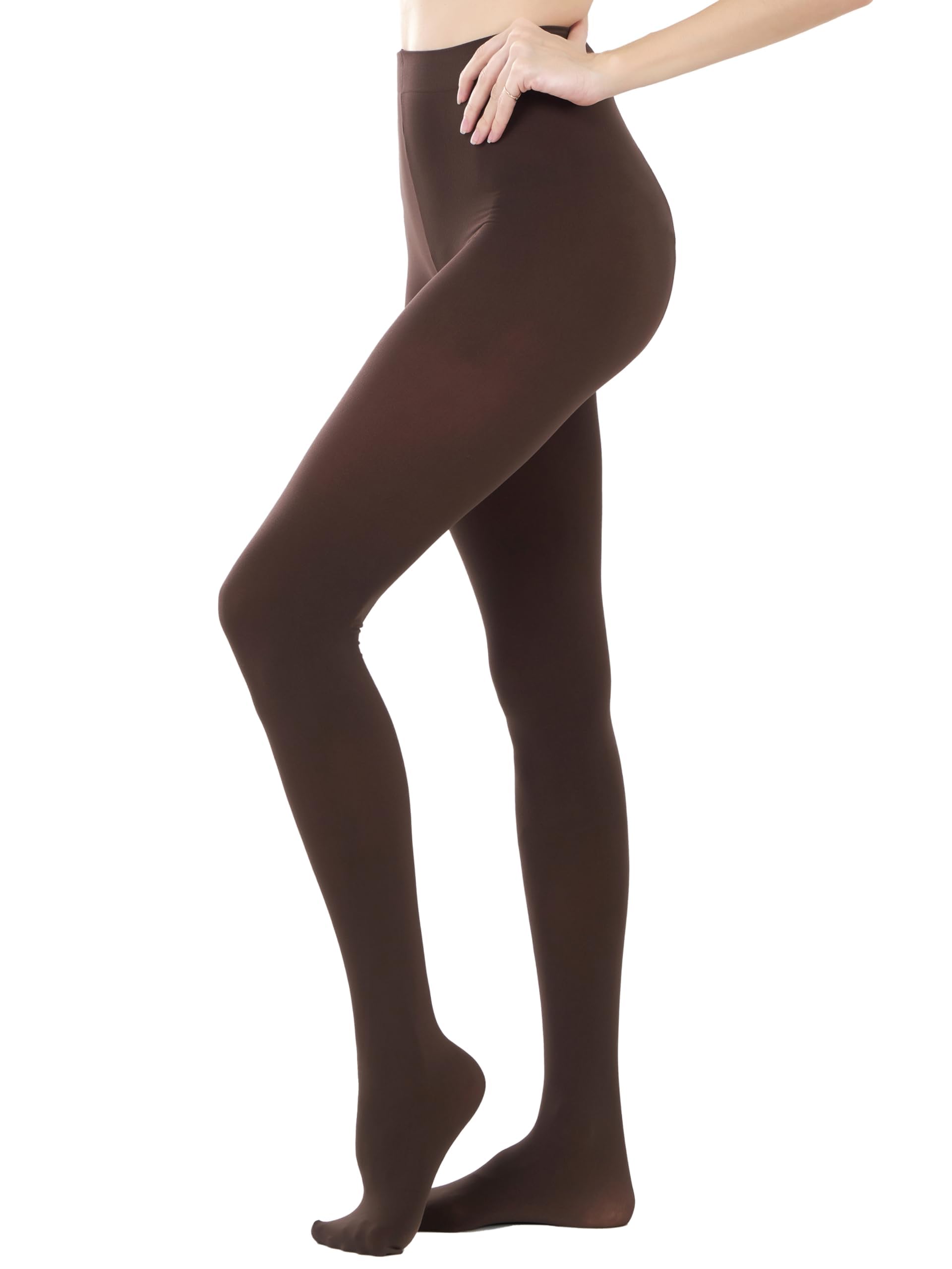 HeyUU Women's 80D Ultra Soft Opaque Tights - High Waist Solid Color Footed Pantyhose (29 Color Options) for Work, Daily Wear & Winter Outfits