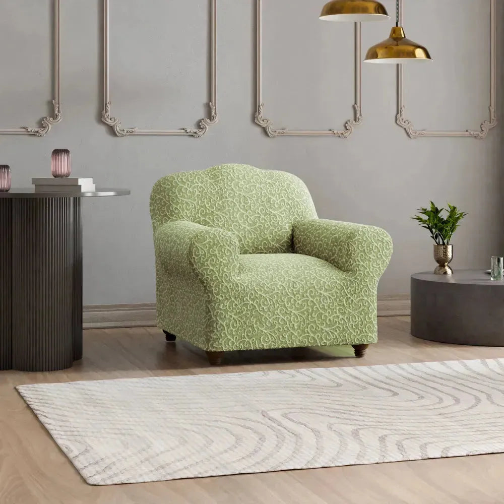 Stylish Jacquard 3D Armchair Slipcover - Premium Stretchable Furniture Protector for Living Room, Bedroom & Office Decor