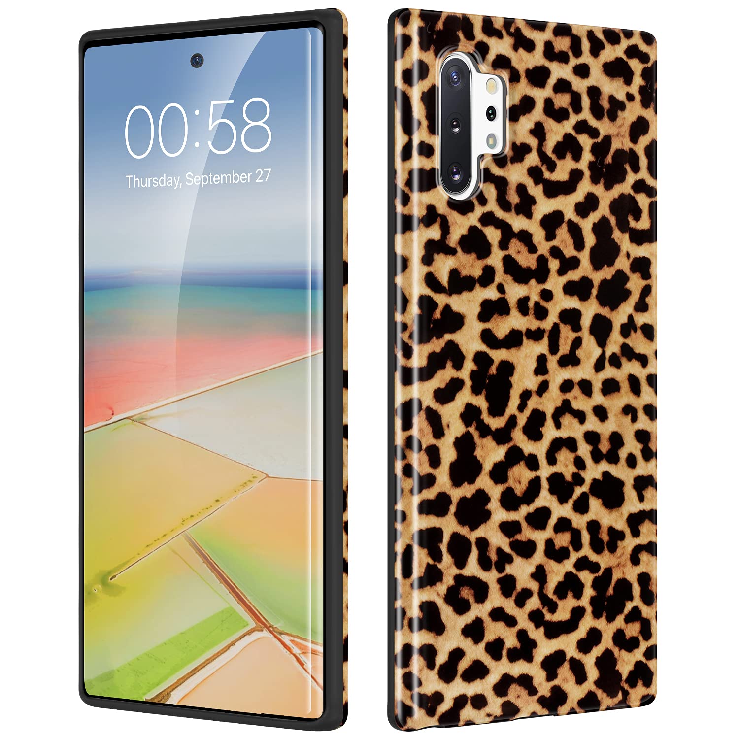 SYMOCA Shockproof TPU Case for Samsung Galaxy Note 10 Plus (6.8 Inch) - Fashion Leopard Print Soft Silicone Protective Cover | Durable Drop Protection for Work, Travel & Everyday Use