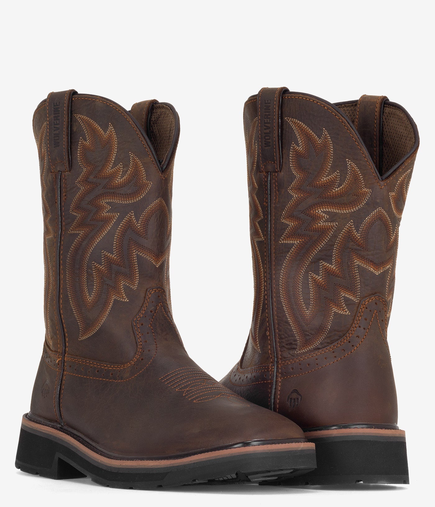 Wolverine Rancher Square Toe Wellington Boot for Men - Durable Work Boots for Farming, Construction & Outdoor Activities
